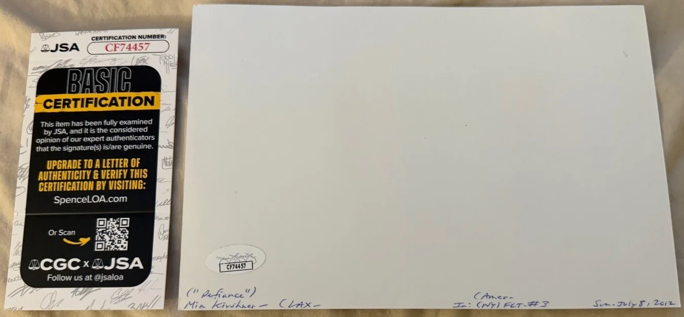 Mia Kirshner — Mia Kirshner Large Signed 6x9 Photo Paper Cut Star Trek 24 The L Word w/ JSA COA, изображение 3