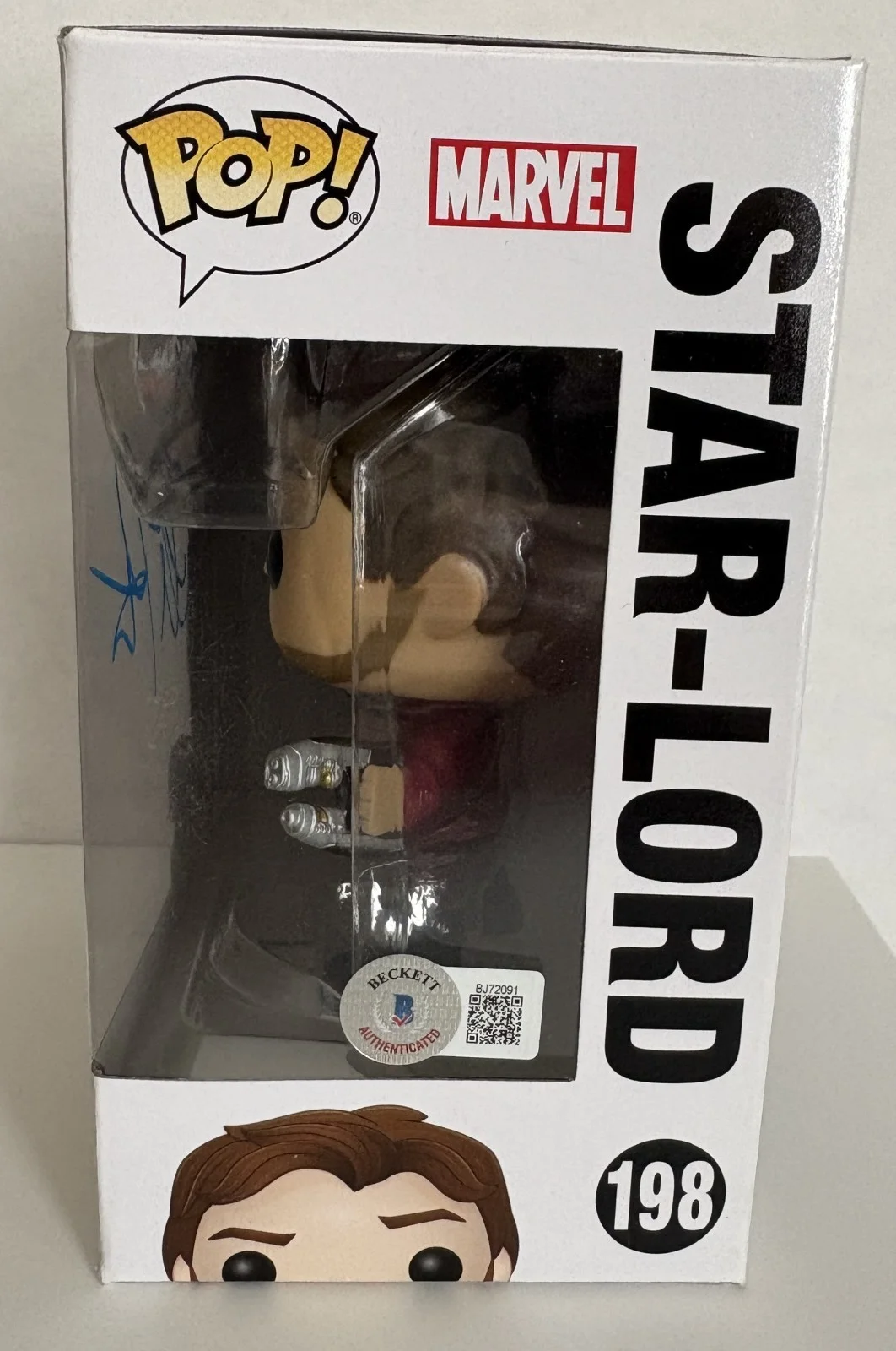 Chris Pratt — Chris Pratt Signed Star Lord Funko 198 Guardians of the Galaxy Autograph Beckett, изображение 2