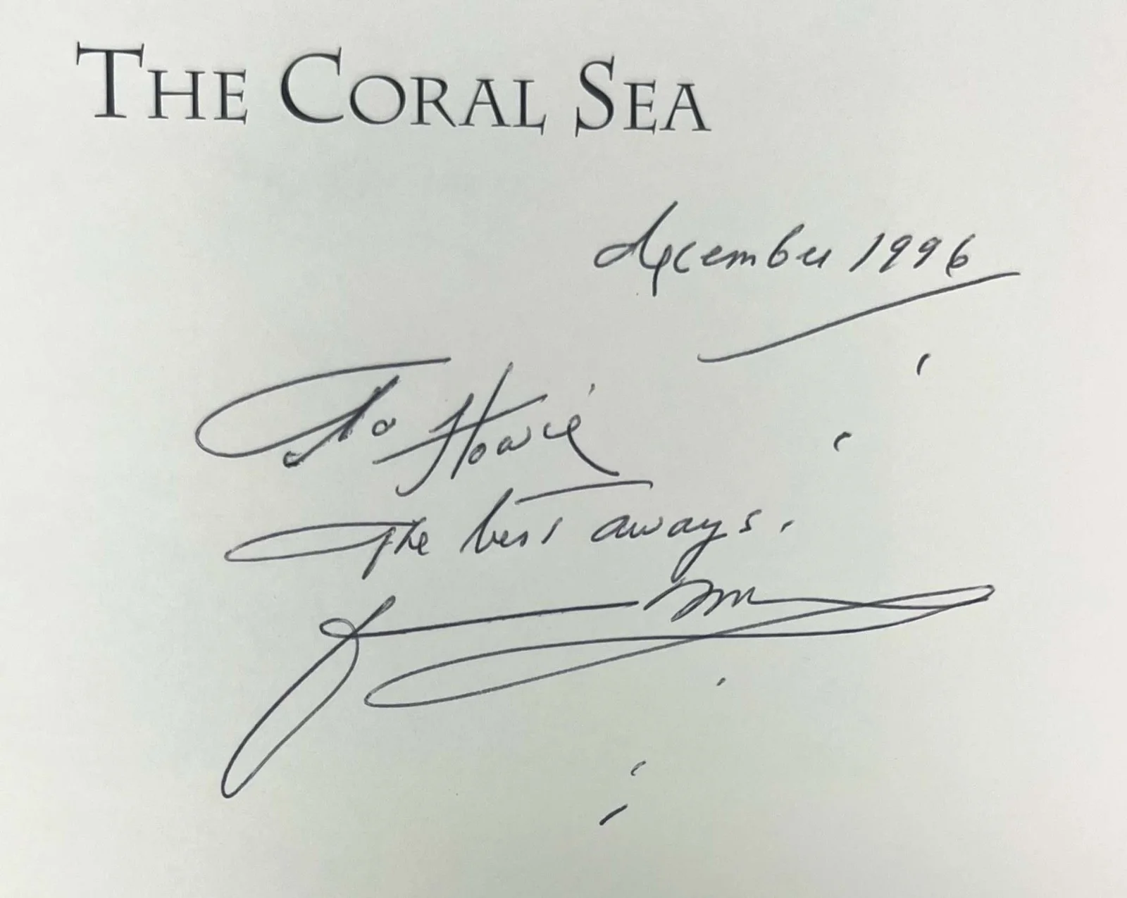 PATTI SMITH Signed THE CORAL SEA 1st ED BOOK To Reprise Records Pres Howie Klein, изображение 3
