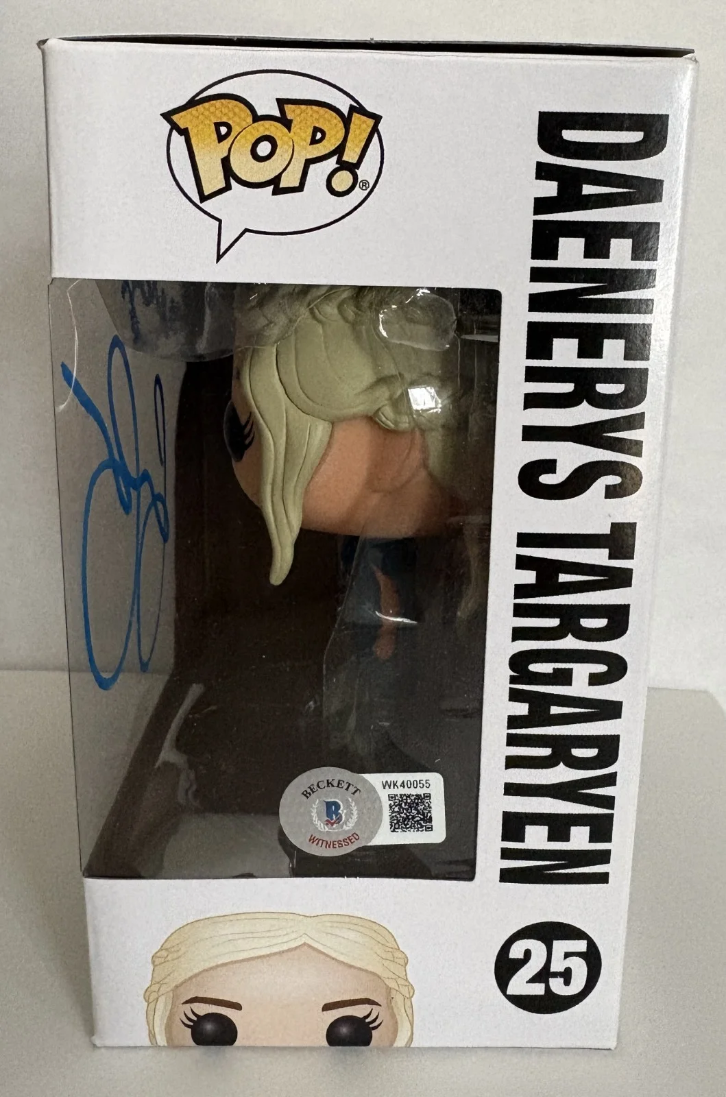 Emilia Clarke — Emilia Clarke signed & Inscribed Daenerys Funko Pop BAS Beckett Witness Holo, изображение 2
