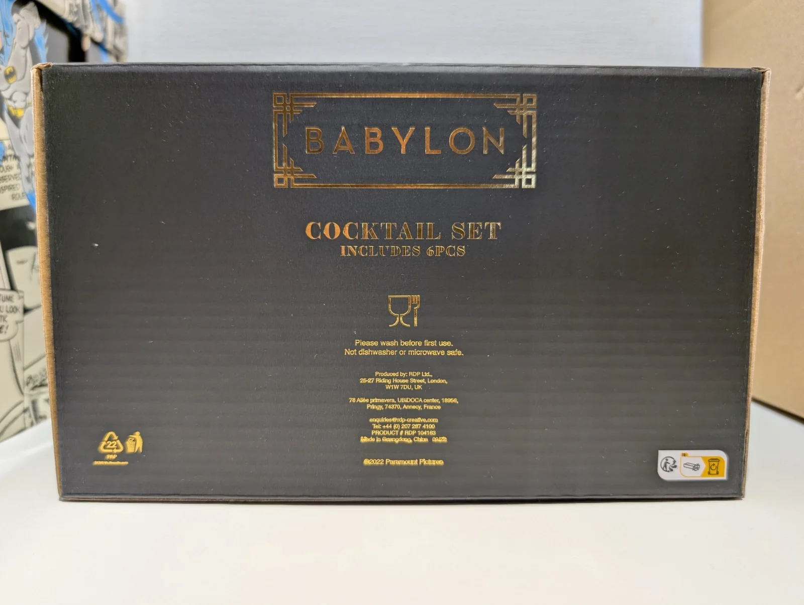 RARE Babylon Movie Promotional Cocktail Set NEW Promo 2022 Shaker Brad Pitt, изображение 2