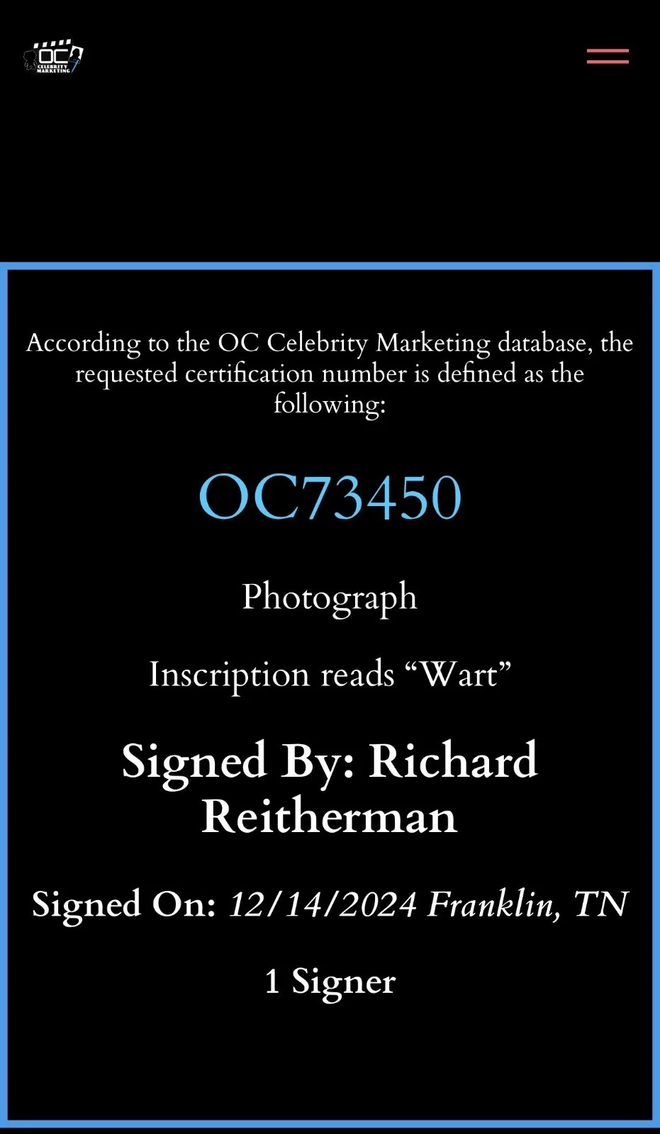 Bruce Reitherman — Bruce Reitherman signed & Inscribed Disney's Sword in the Stone 8x10 OCCM COA, image 3