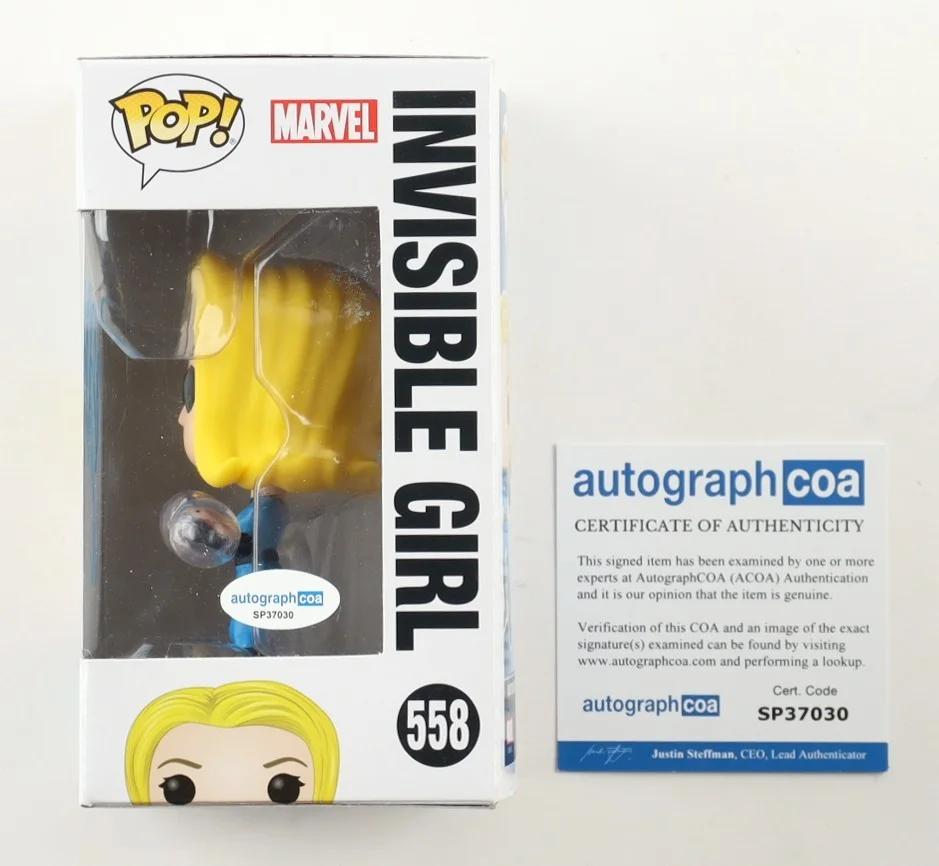 Jessica Alba — Jessica Alba Signed Fantastic Four Invisible Girl #558 Funko Pop ACOA COA, изображение 2