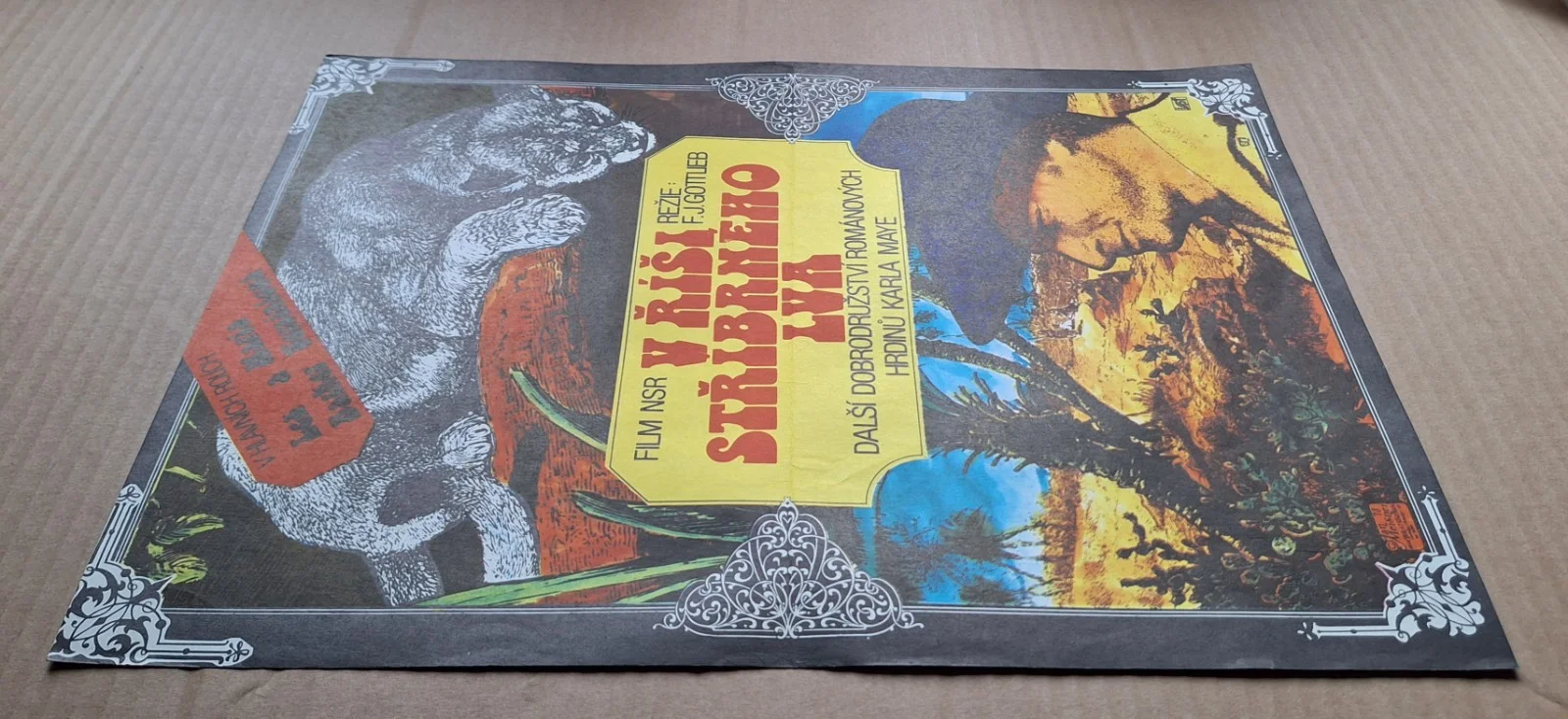 KINGDOM OF THE SILVER LION, ORIGINAL A3 CZECH MOVIE POSTER, JAN MEISNER, изображение 2