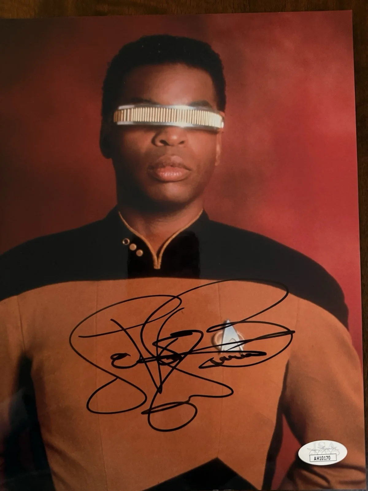 Levar Burton — LeVar Burton Hand Signed In Person Autographed Star Trek TNG 8x10 RARE JSA COA