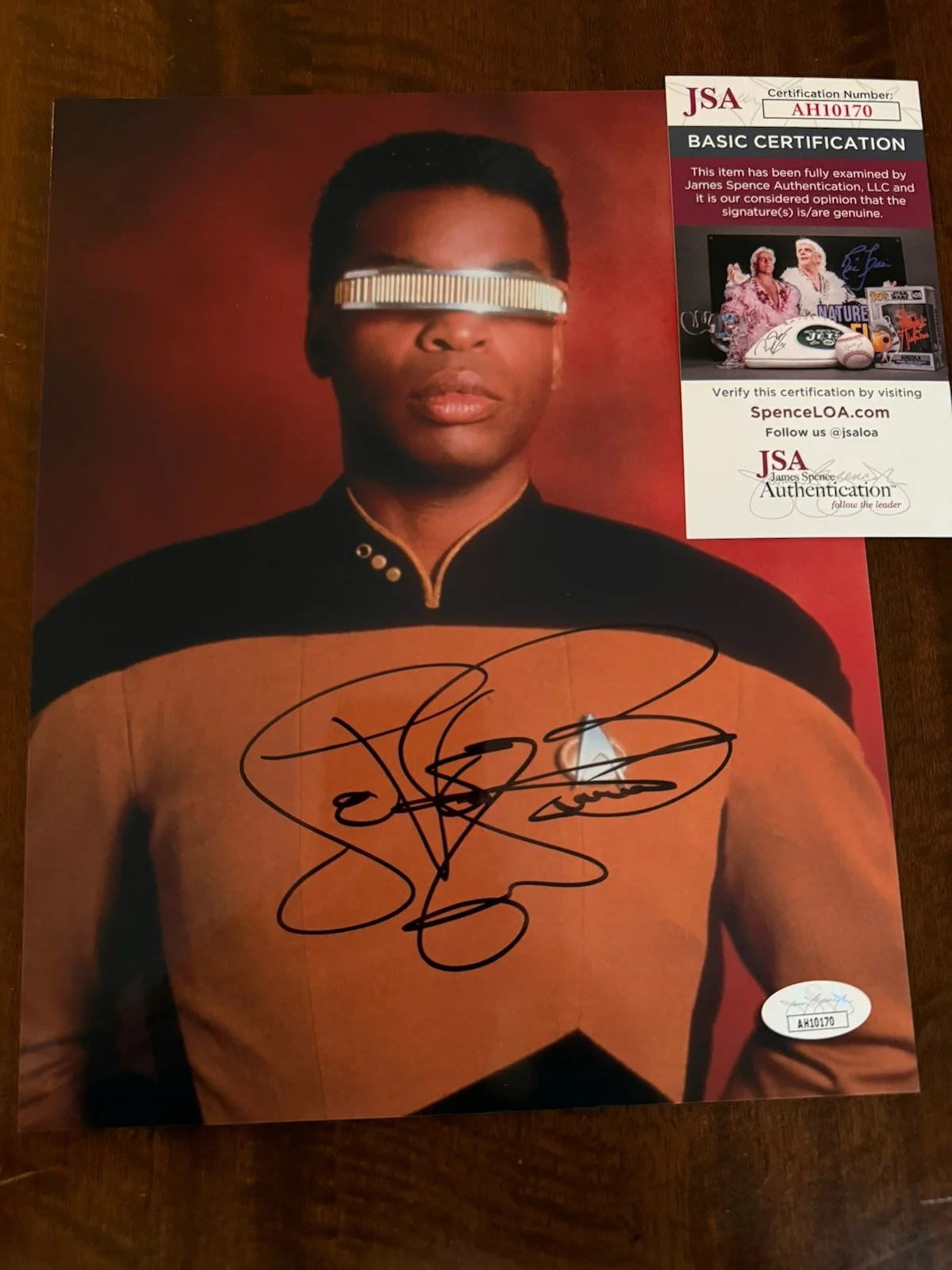 Levar Burton — LeVar Burton Hand Signed In Person Autographed Star Trek TNG 8x10 RARE JSA COA, изображение 5
