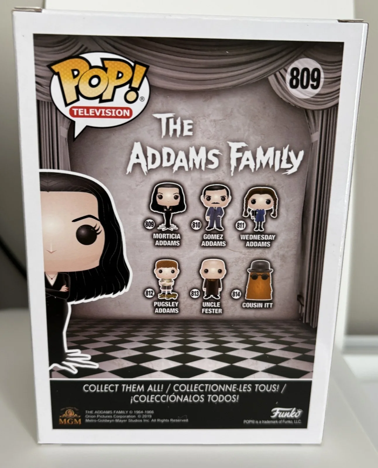 Anjelica Huston Signed Morticia Addams Funko Pop #809 Dual COA BAS/OCCM, image 3