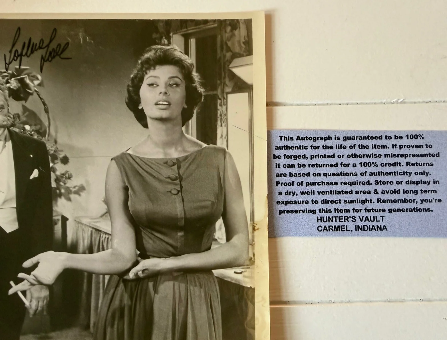 Sofia Loren Signed Photo From Movie Houseboat -1958, изображение 2