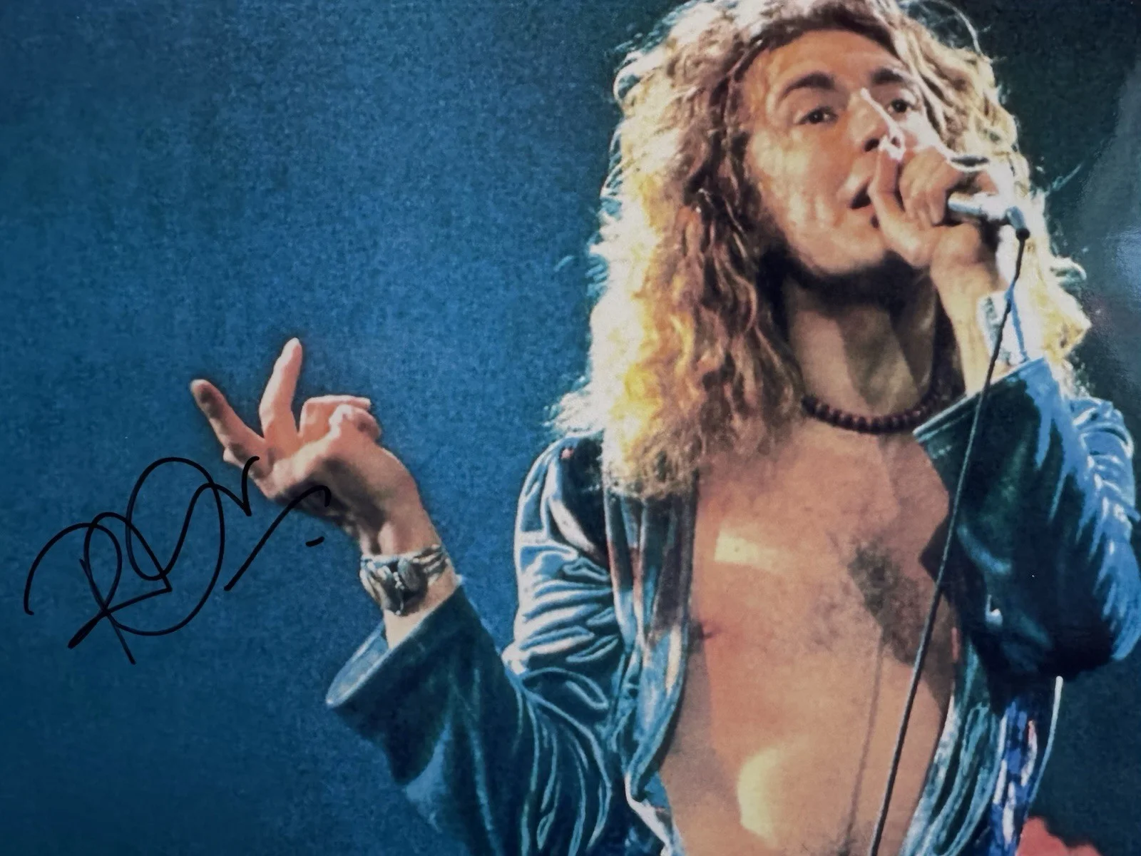 Robert Plant Autographed 8x10 photo LED Zeppelin With COA Rare Legend, изображение 3
