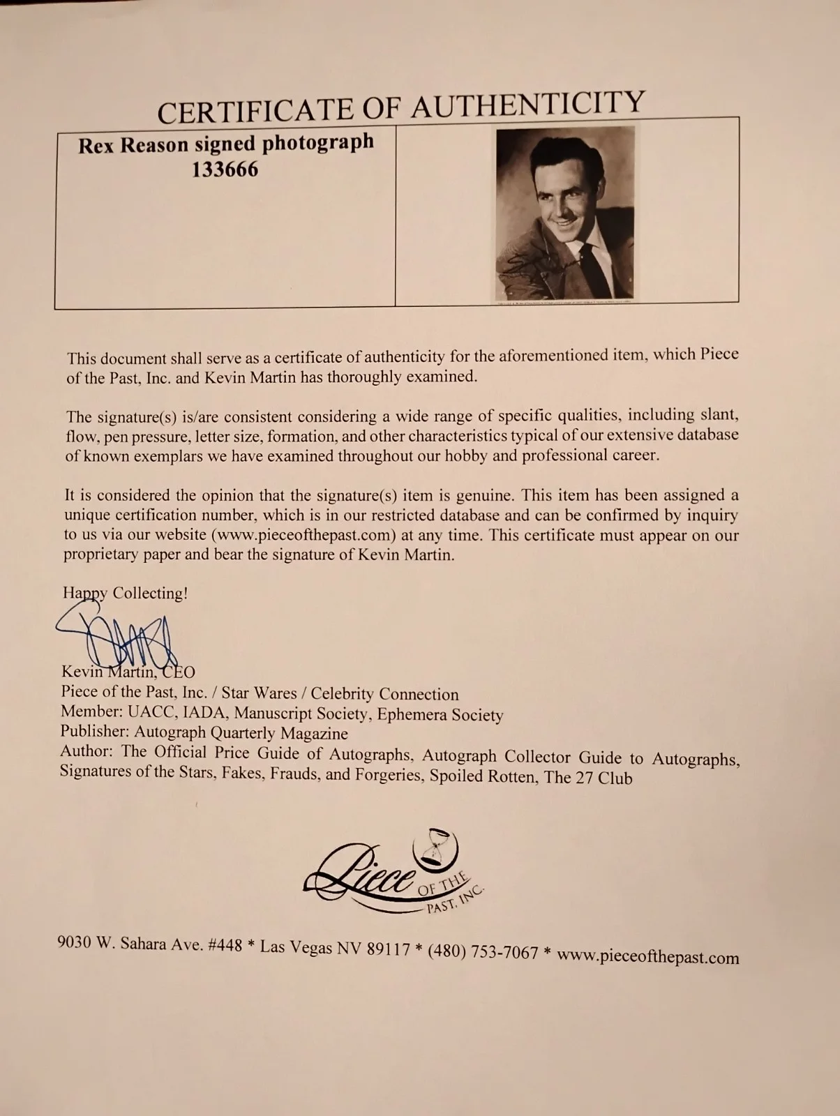 Rex Reason — Vintage 1951 Rex Reason Signed Autograph 8x10 B&W Photo SCI FI W/COA, изображение 2