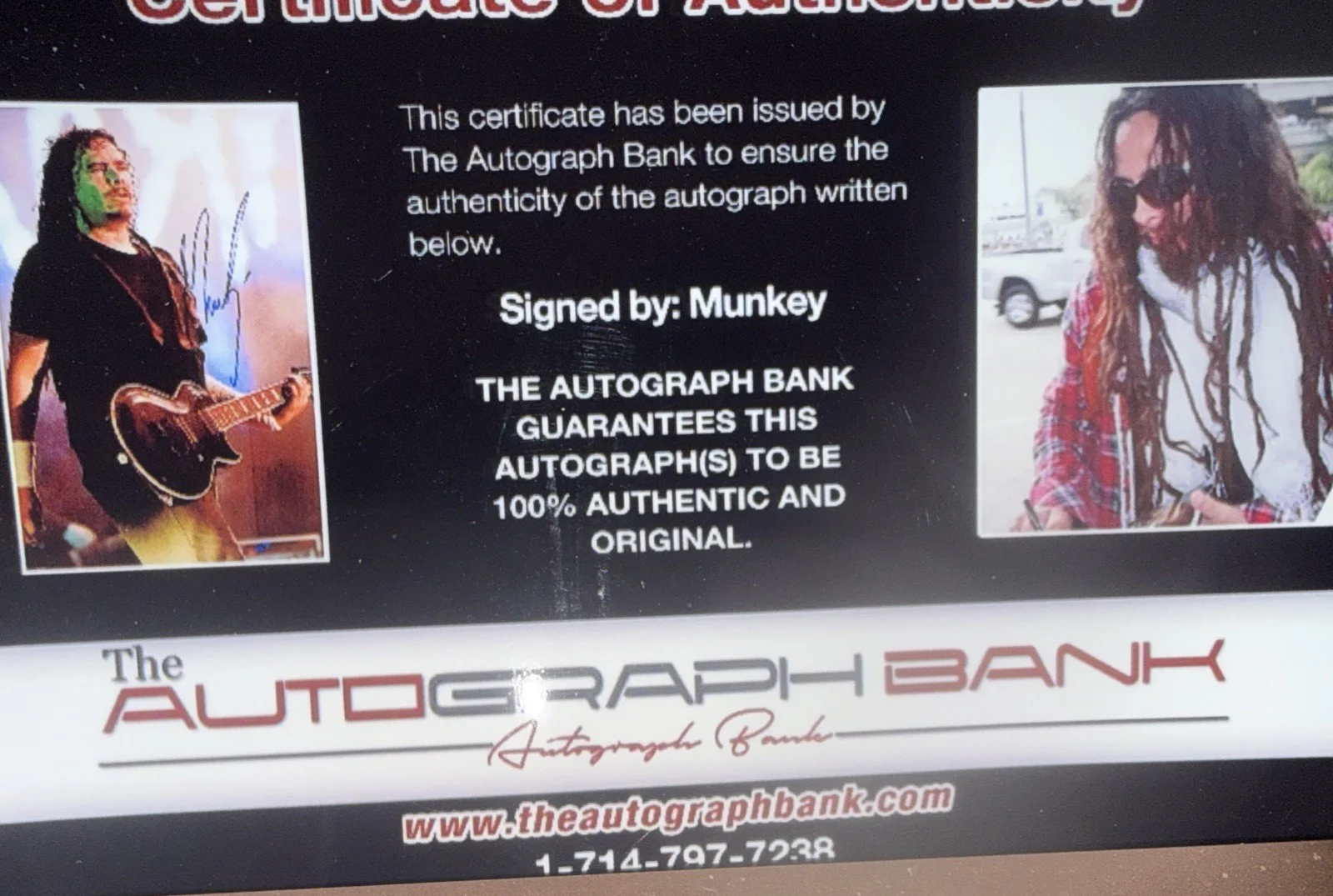 Munky Korn Authentic signed Rock 10x15 photo Autographed COA, изображение 2