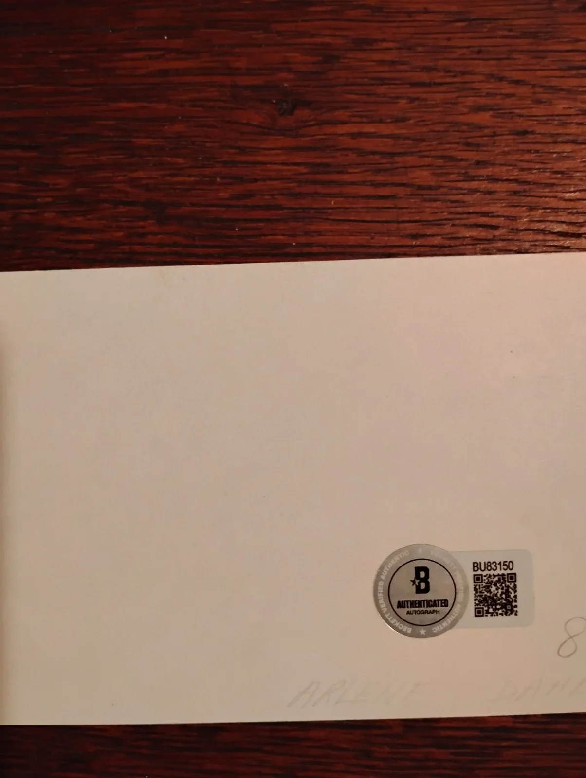 Arlene Dahl — Arlene Dahl Signed Autographed 3x5 Index Card Happy Holidays Beckett, изображение 2