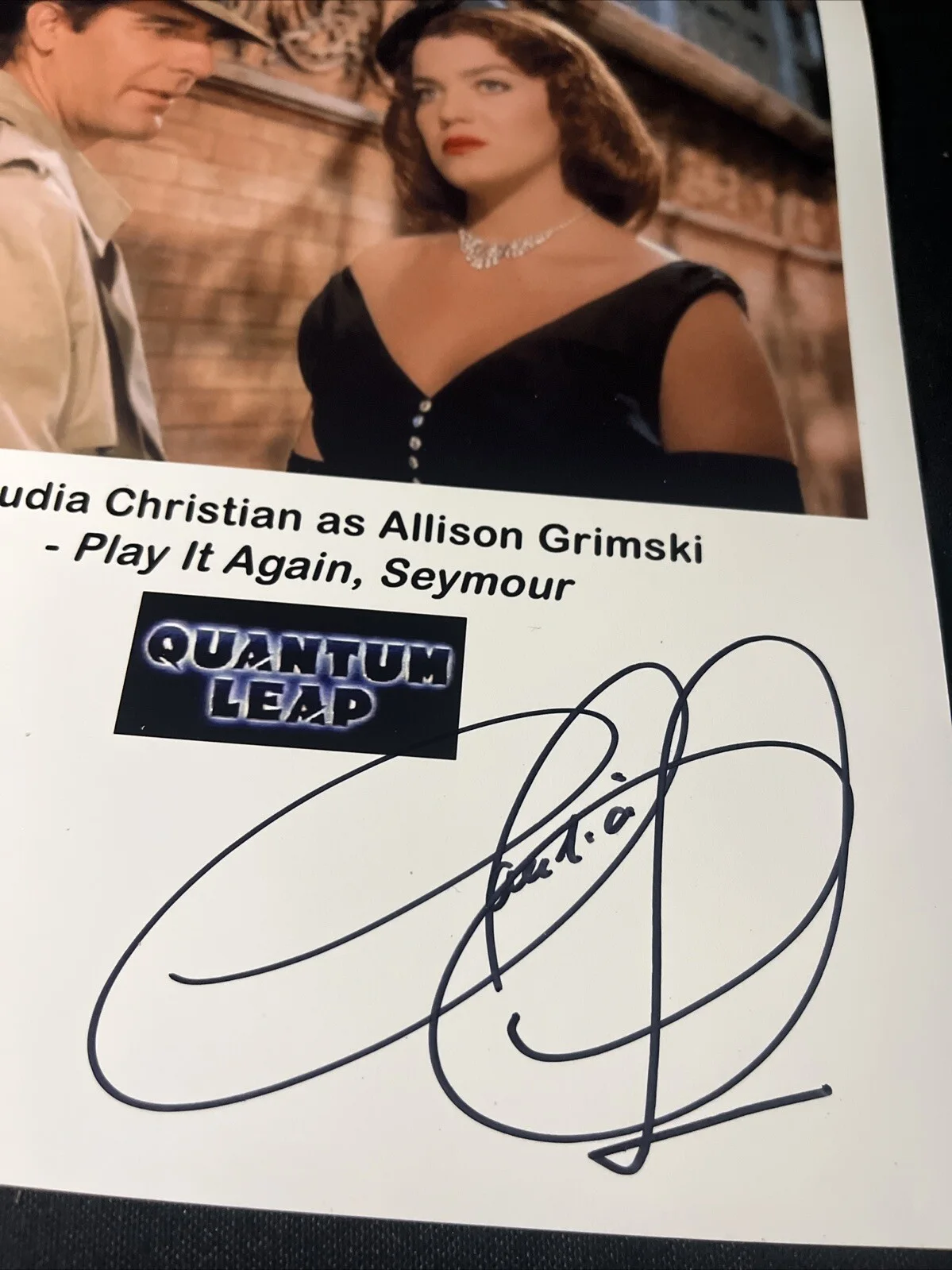 Claudia Christian — CLAUDIA CHRISTIAN Allison Grimski QUANTUM LEAP 8x10 Signed Photo Autograph COA, image 2