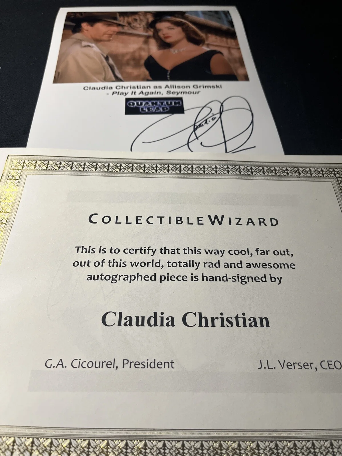 Claudia Christian — CLAUDIA CHRISTIAN Allison Grimski QUANTUM LEAP 8x10 Signed Photo Autograph COA, image 4