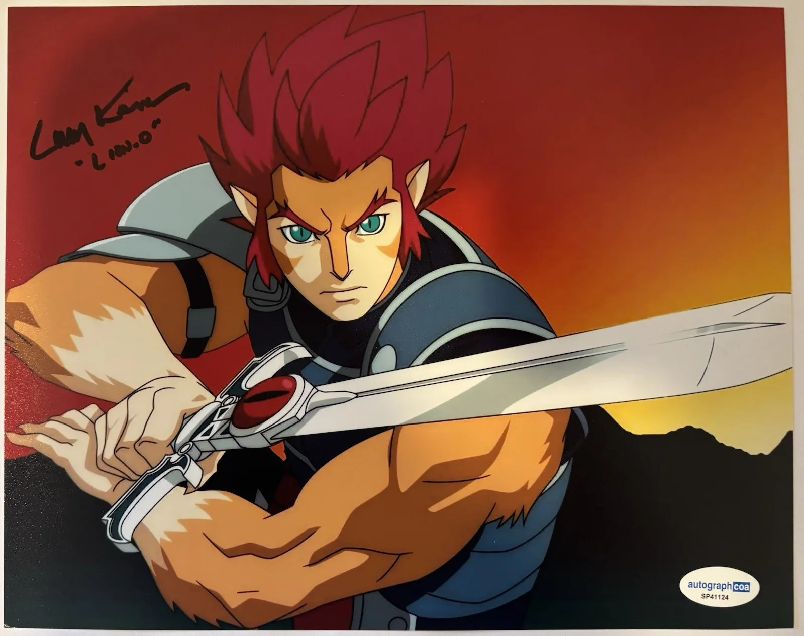 Larry Kenney — Larry Kenney Autographed/Signed 8x10 Photo ACOA Thungercats Lion-O