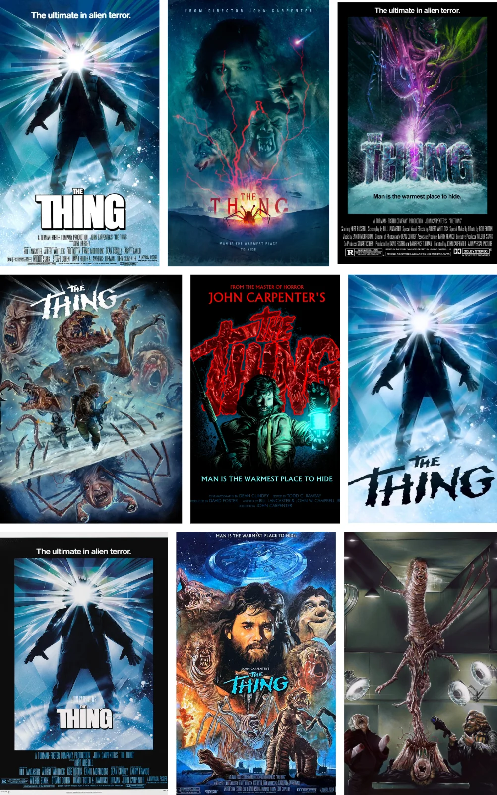 Large A0 A1 A2 A3 A4 A5 The Thing 1982 Movie Wall Art Posters 9 Variations, image 2