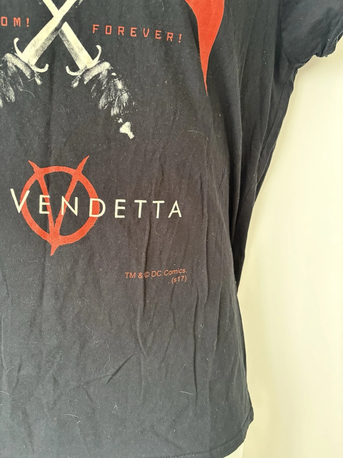 Vintage V For Vendetta Movie Promo T Shirt Ladies XXL 2006 Dc Comics, изображение 4