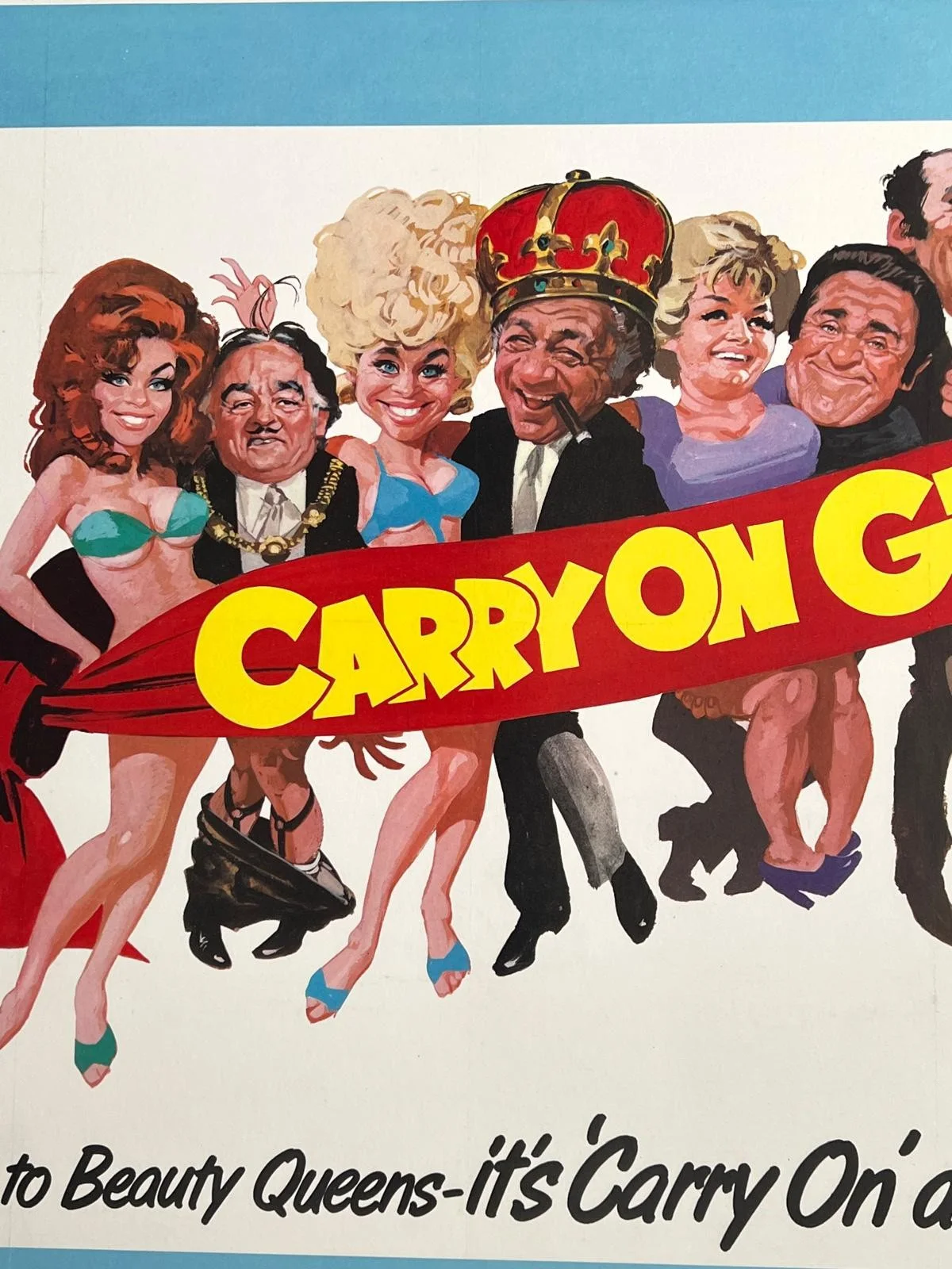 Carry On Girls Original British Quad Poster 30x40 LINEN BACKED 1973, изображение 5