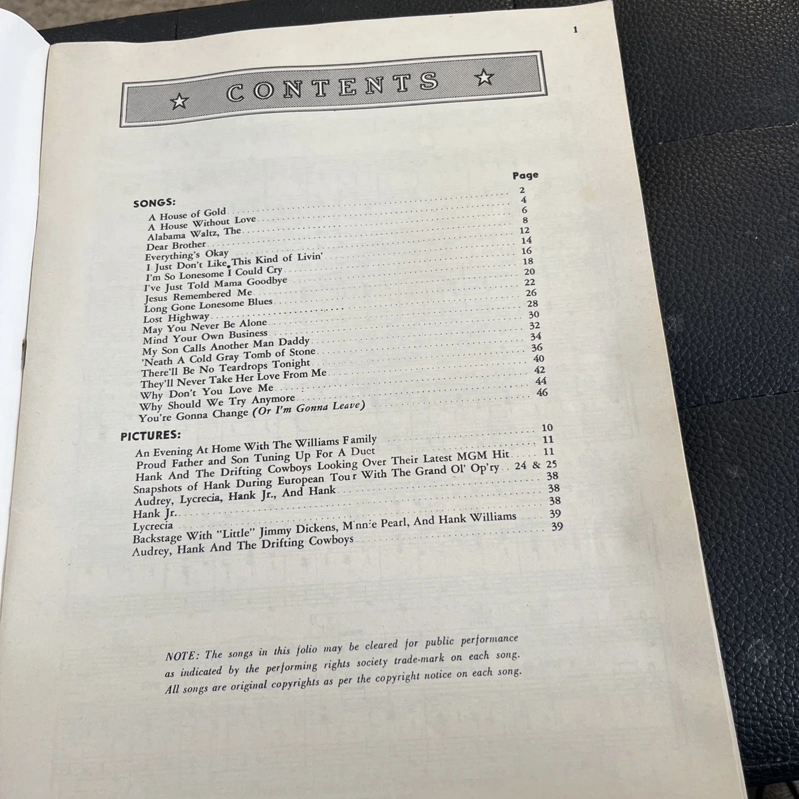 Vintage HANK WILLIAMS’ Country Hit Parade Original Songbook C.1950, изображение 2