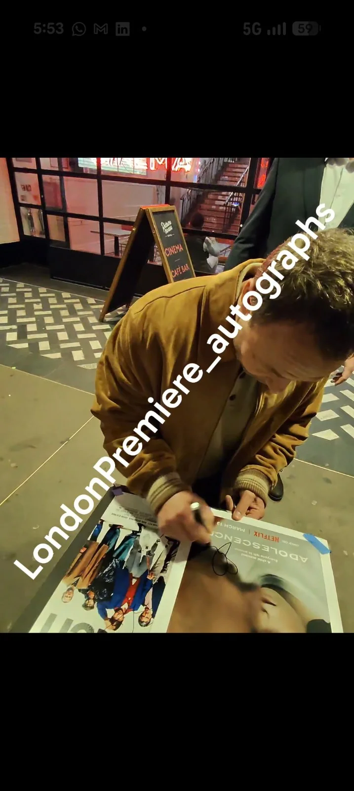 Stephen Graham Signed Adolescence 15x10 Poster Print Exact Video Proof, image 4