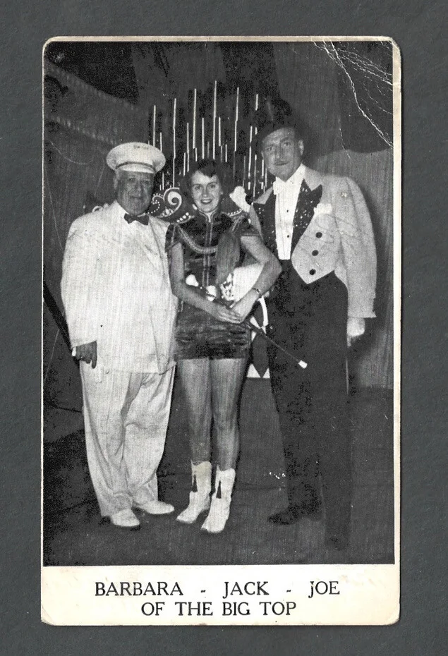 RAY COSMO — VINTAGE RAY (BOZO THE CLOWN) COSMO SIGNED BIG TOP TOUR CARD, image 2
