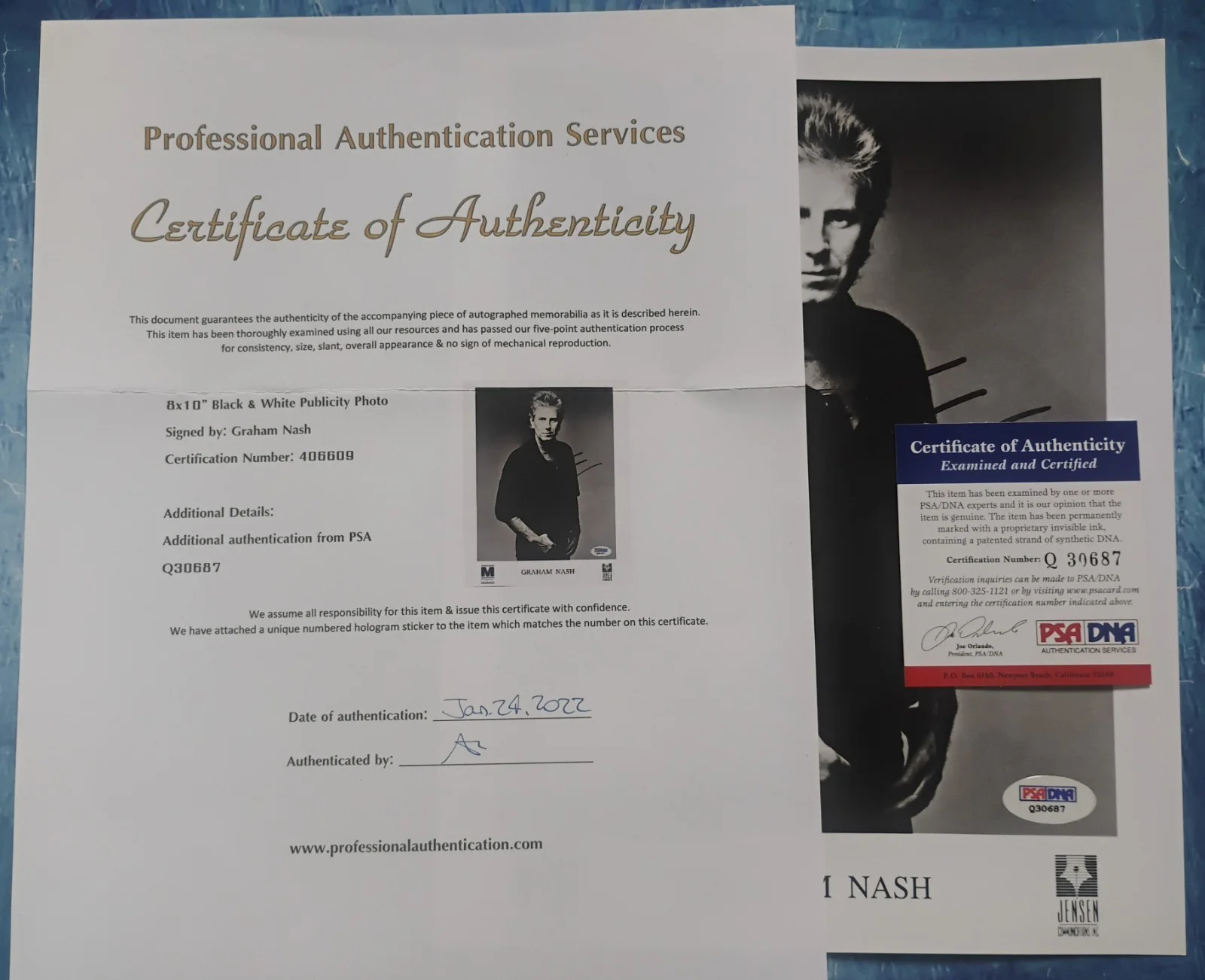 Graham Nash Hand Signed PSA COA 8x10 Photo NO US TARIFFS, image 4