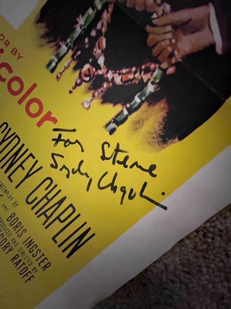 Sydney Chaplin — Abdullah's Harem 1955 Movie Poster 27x41 Signed by Sydney Chaplin, изображение 2