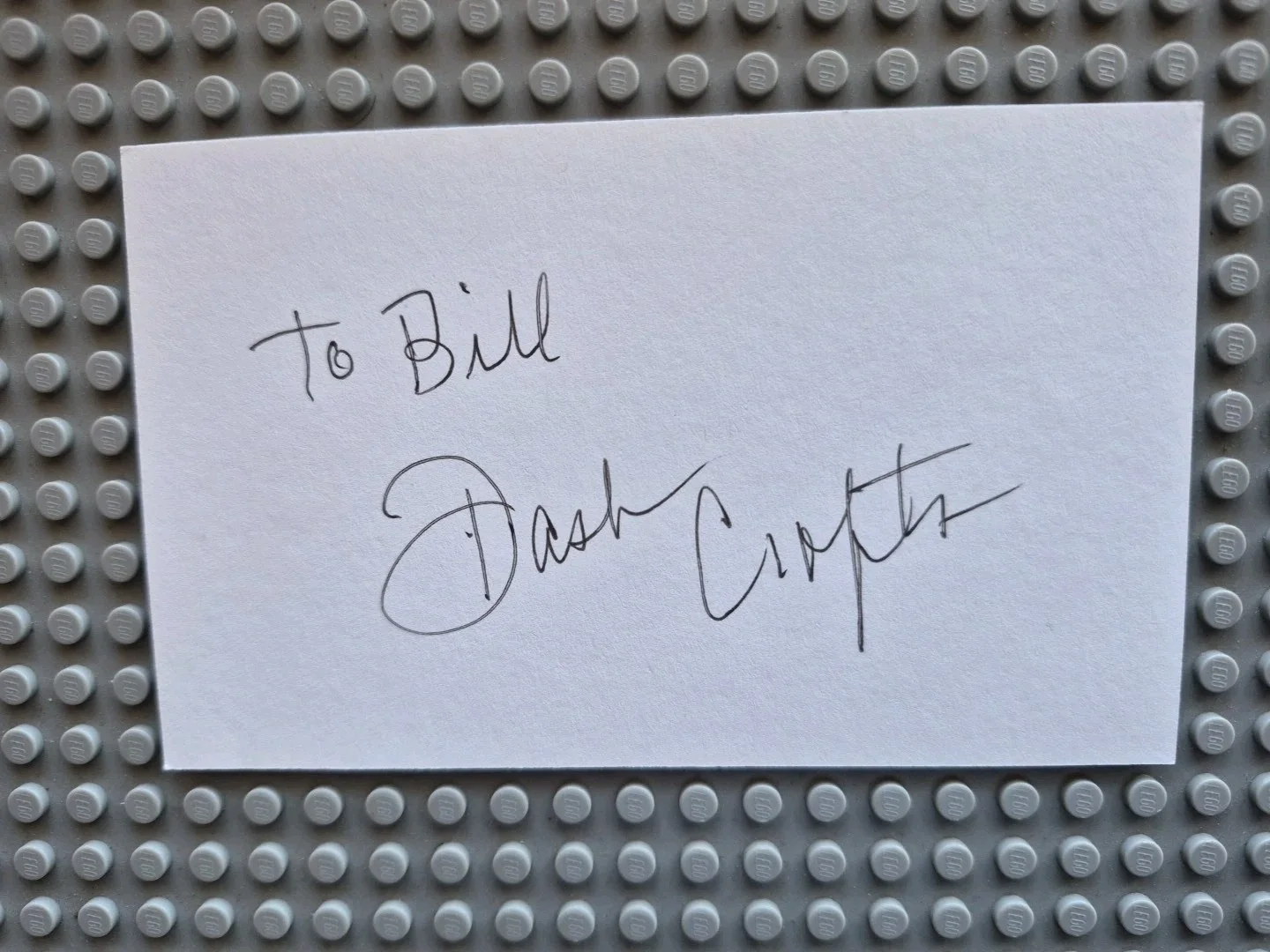 Dash Crofts, (Seals & Crofts) Signed Autographed 3x5 Card , Inscribed Bill, изображение 2