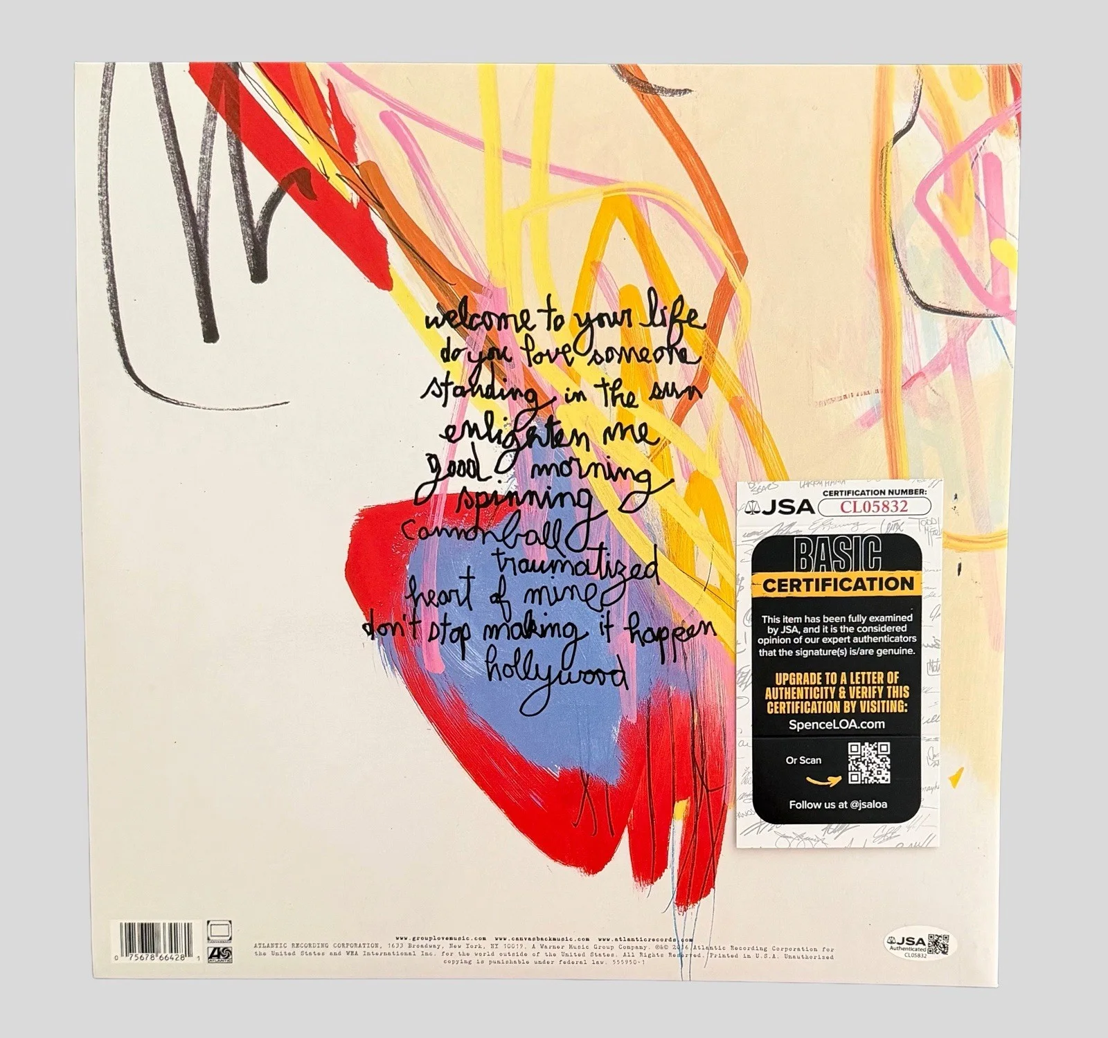 GROUPLOVE BAND SIGNED BIG MESS VINYL RECORD HANNAH HOOPER + 4 w/JSA COA!, image 3