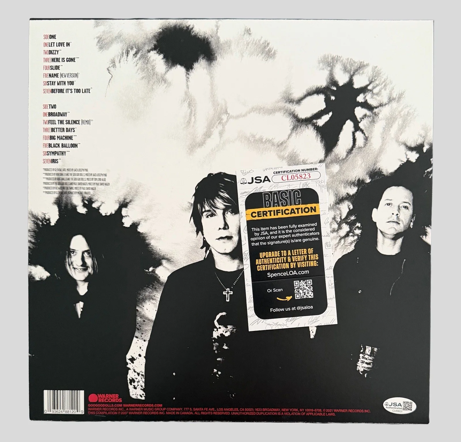 JOHN RZEZNIK SIGNED GREATEST HITS VINYL RECORD GOO GOO DOLLS w/JSA COA!, изображение 3