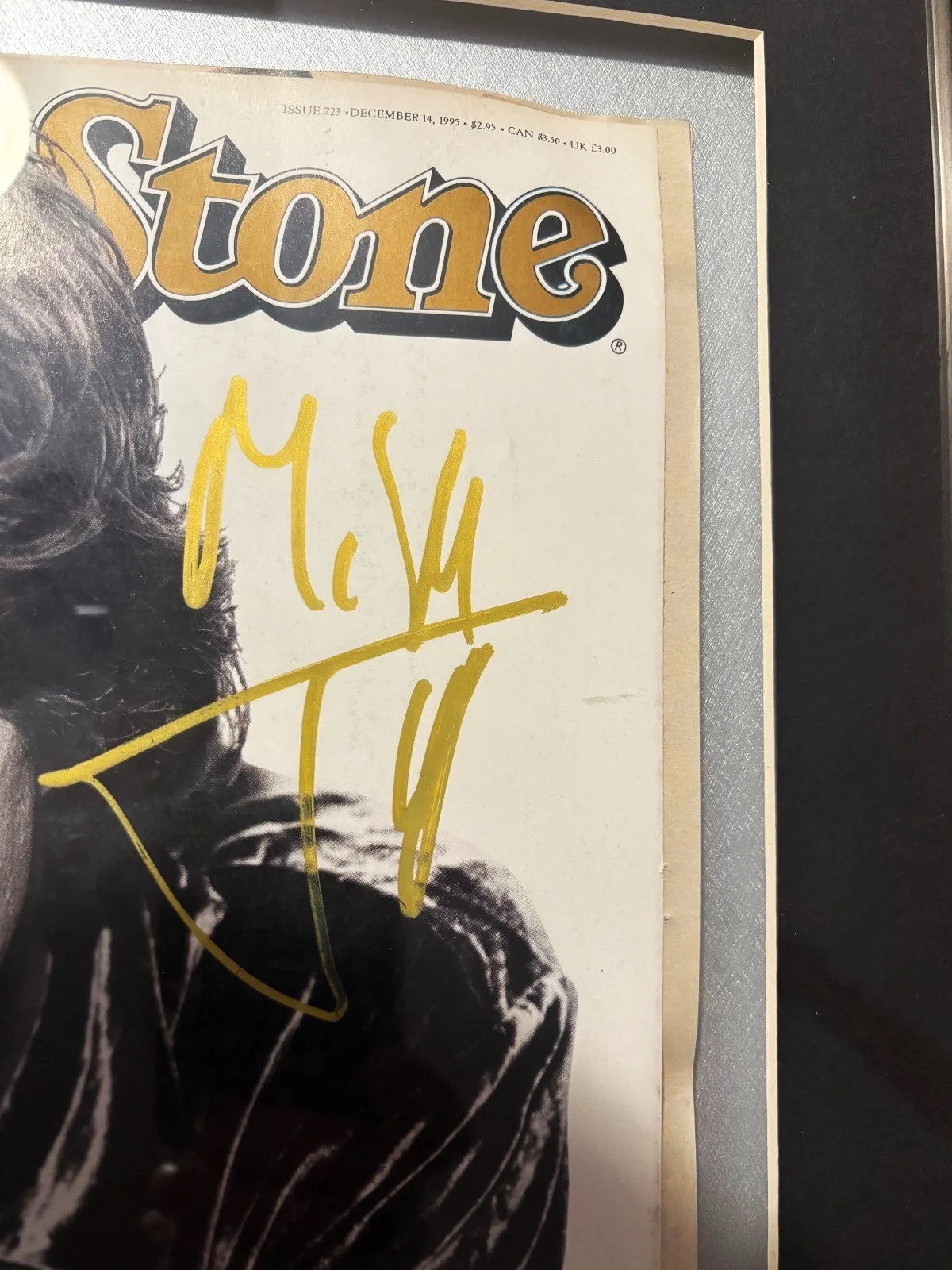 Mick Jagger SIGNED Rolling Stone Magazine 1995 COA Grammy MusiCares Foundation, image 2