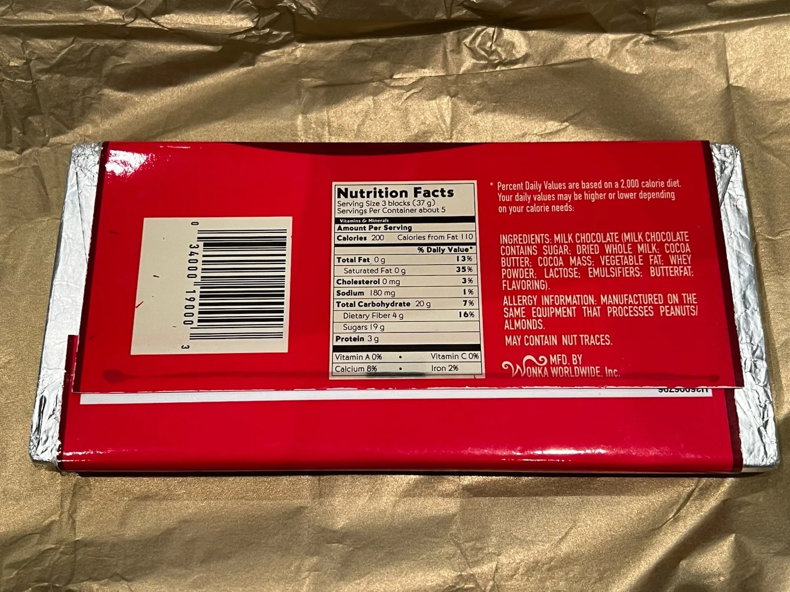 NUTTY CRUNCH SURPRISE - Prop WONKA Bar from Charlie & The Chocolate Factory, изображение 3