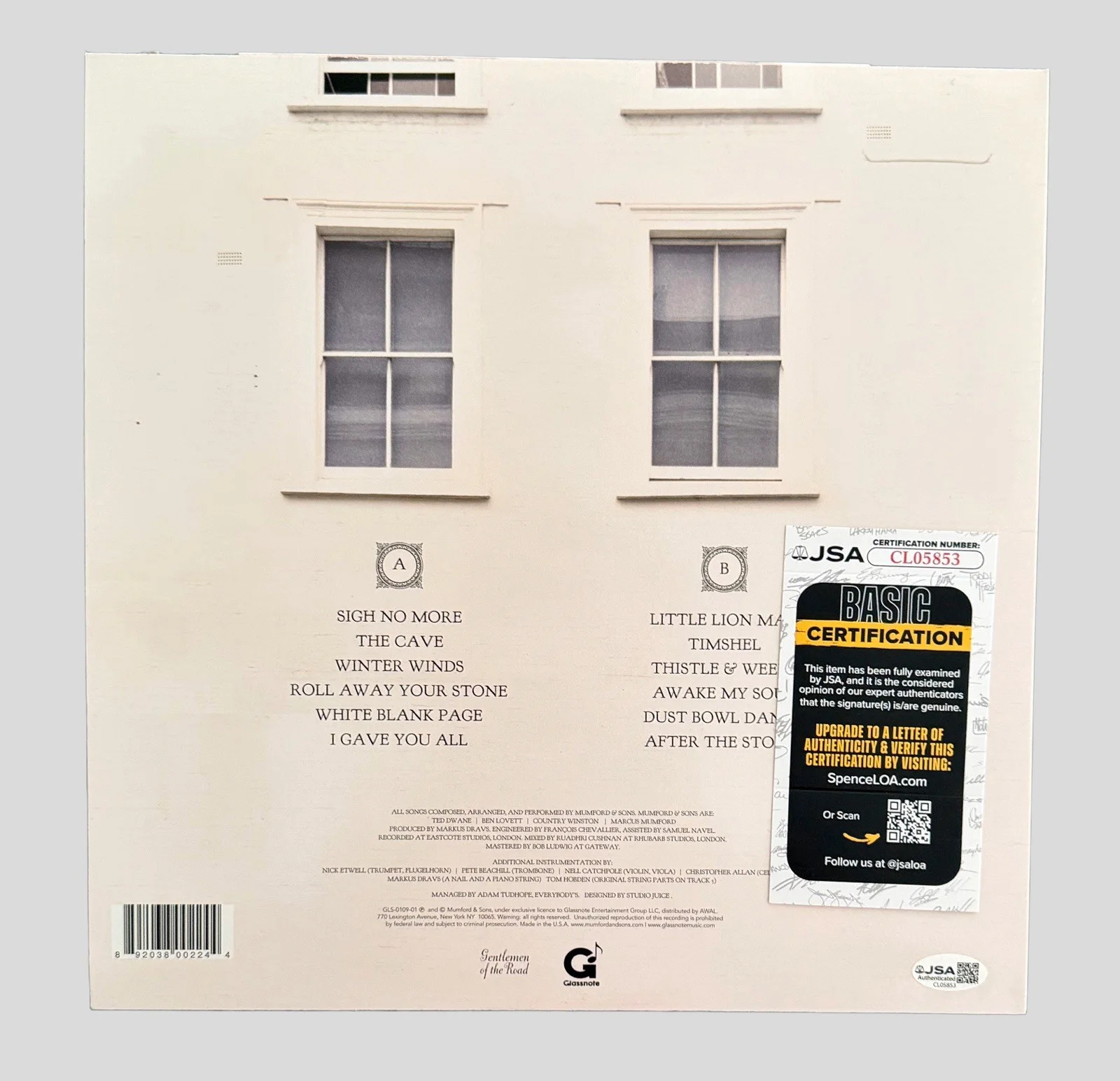 MUMFORD & SONS SIGNED SIGH NO MORE VINYL MARCUS MUMFORD + TED DWANE w/JSA COA!, изображение 3