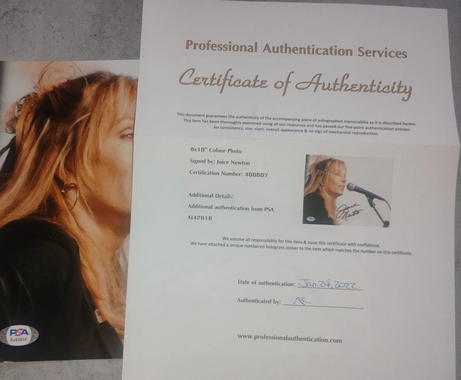 Juice Newton Hand Signed Autograph BAS COA 8x10 Photo NO US TARIFFS, изображение 4