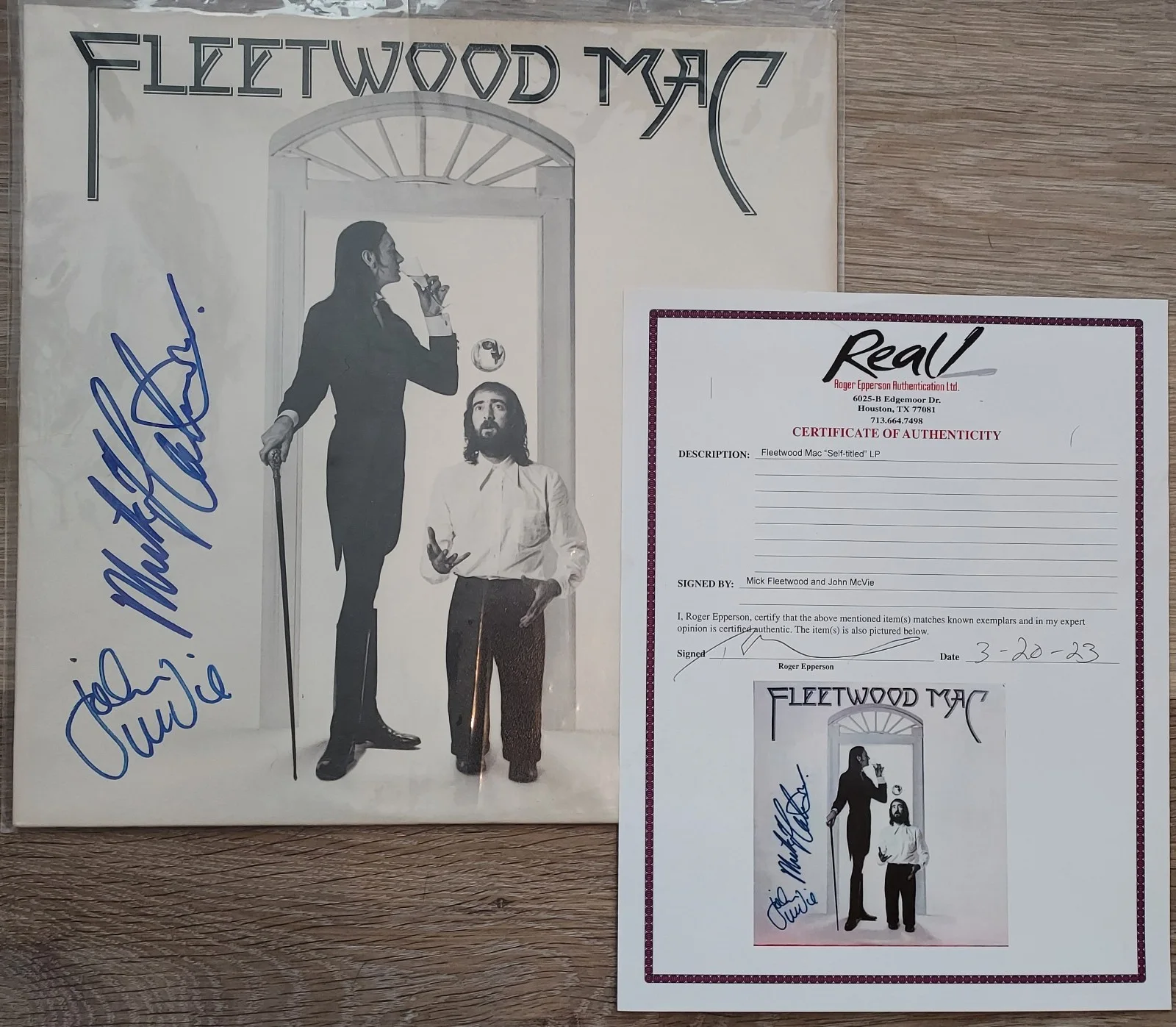 Fleetwood Mac fully signed classic lineup lot - Roger Epperson (REAL) COA, image 2