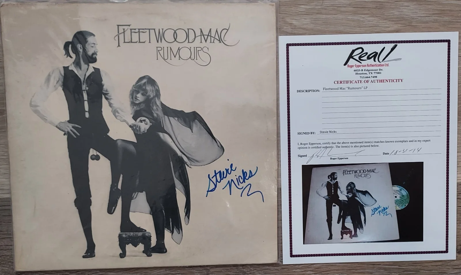 Fleetwood Mac fully signed classic lineup lot - Roger Epperson (REAL) COA, image 3