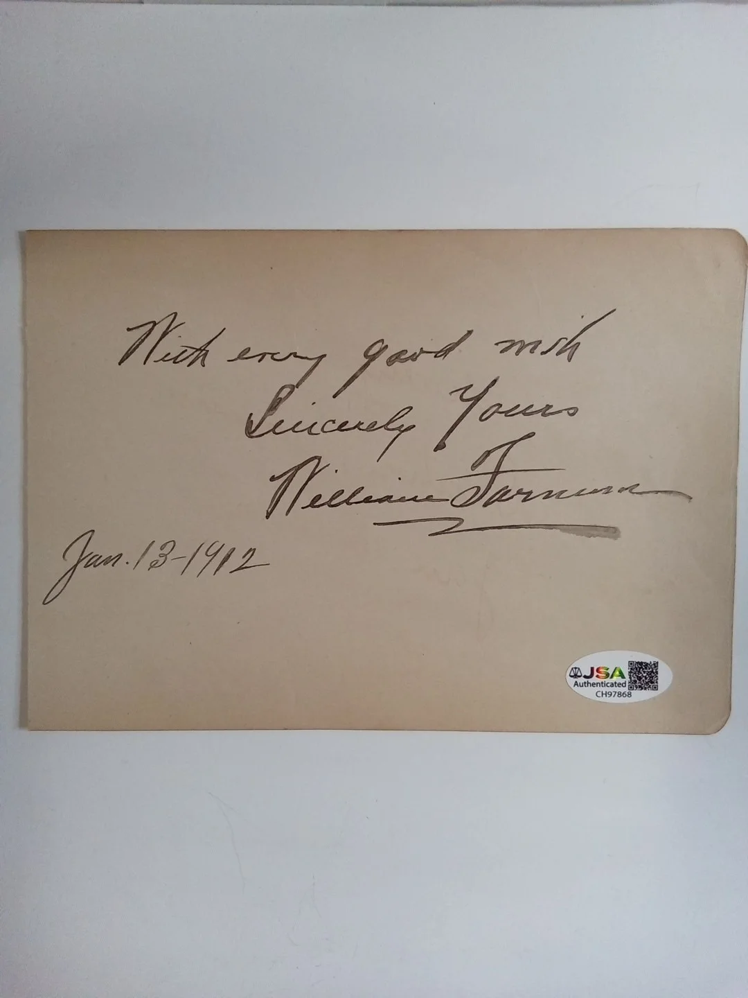 William Farnum Silent Film Ben-Hur Star Signed Album Page JSA, изображение 2