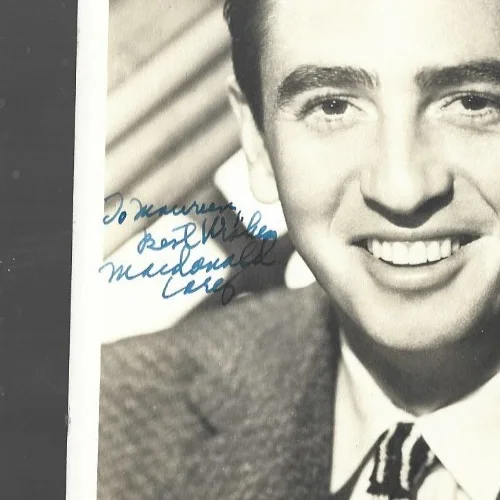 original Hand signed 5 x 7 photo by Macdonald Carey, image 2