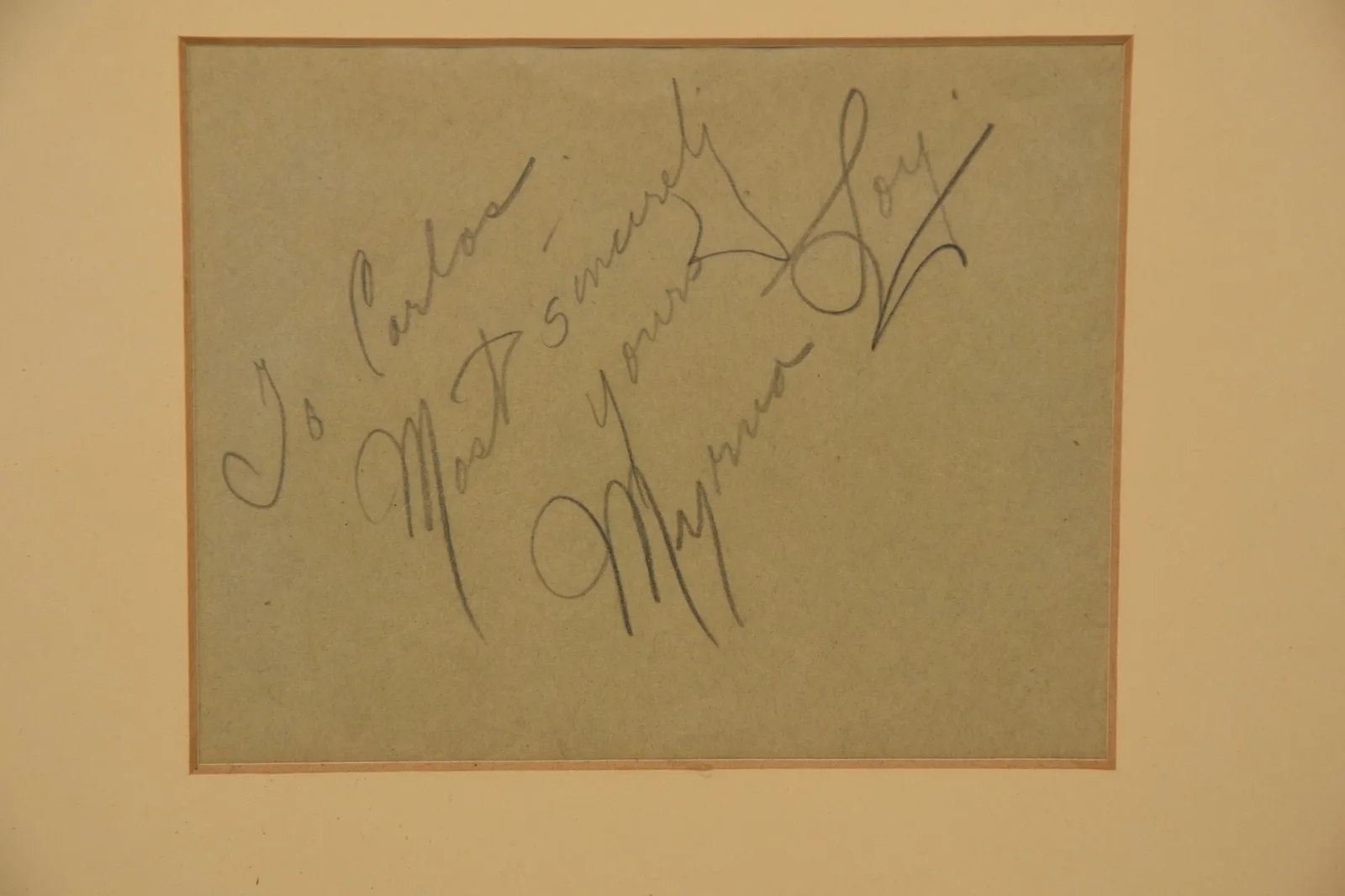 Vintage Myrna Loy Photograph & Autograph Signature Matted Art Queen of Hollywood, изображение 3