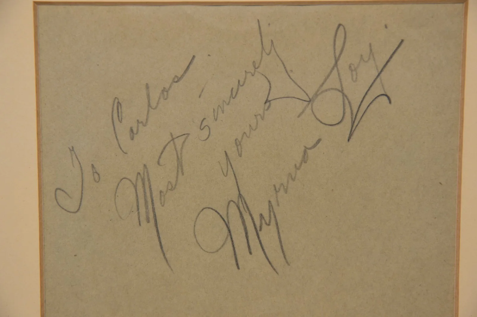Vintage Myrna Loy Photograph & Autograph Signature Matted Art Queen of Hollywood, изображение 4