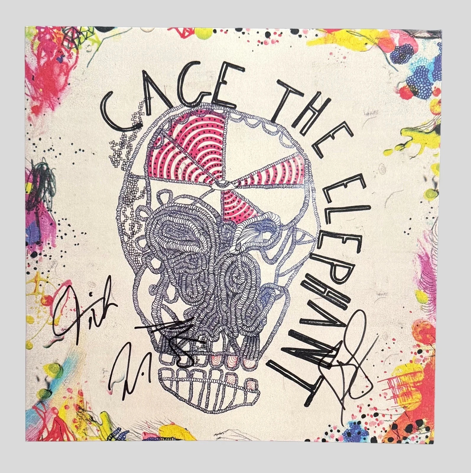 CAGE THE ELEPHANT BAND SIGNED VINYL LP RECORD MATT SHULTZ + 3 w/JSA COA!, image 2