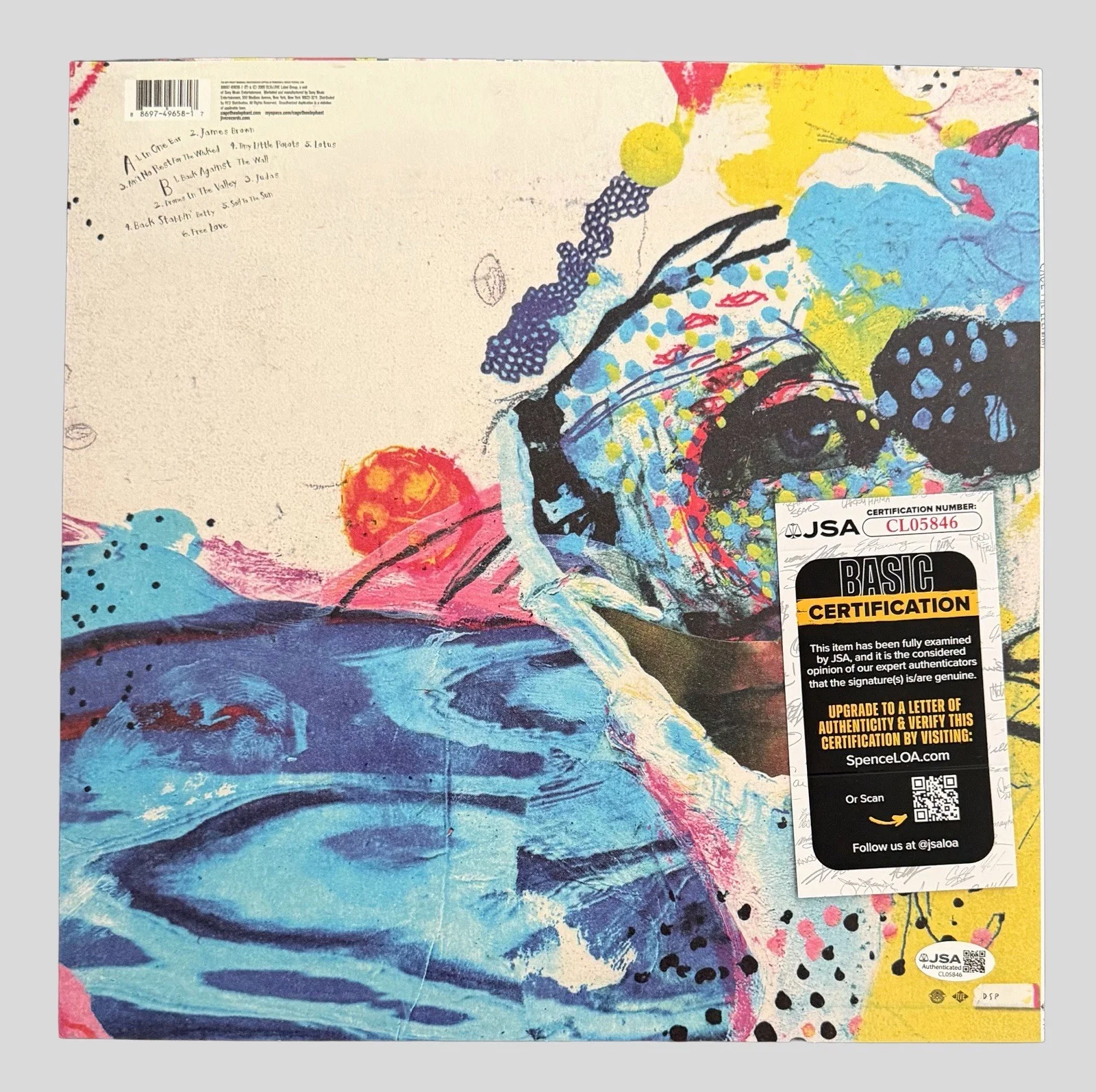 CAGE THE ELEPHANT BAND SIGNED VINYL LP RECORD MATT SHULTZ + 3 w/JSA COA!, image 3