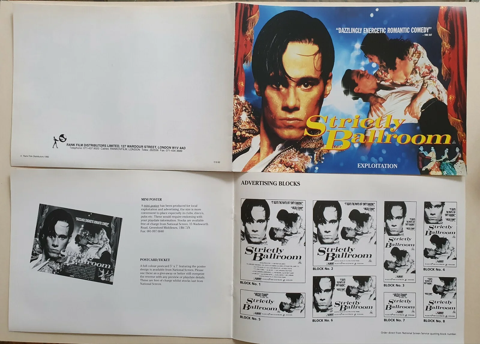 STRICTLY BALLROOM - VINTAGE ORIGINAL UK PRESSBOOK - PAUL MERCURIO, image 2