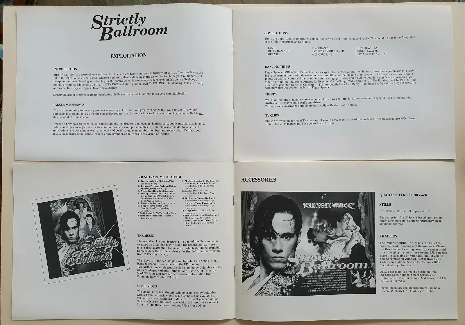 STRICTLY BALLROOM - VINTAGE ORIGINAL UK PRESSBOOK - PAUL MERCURIO, image 3