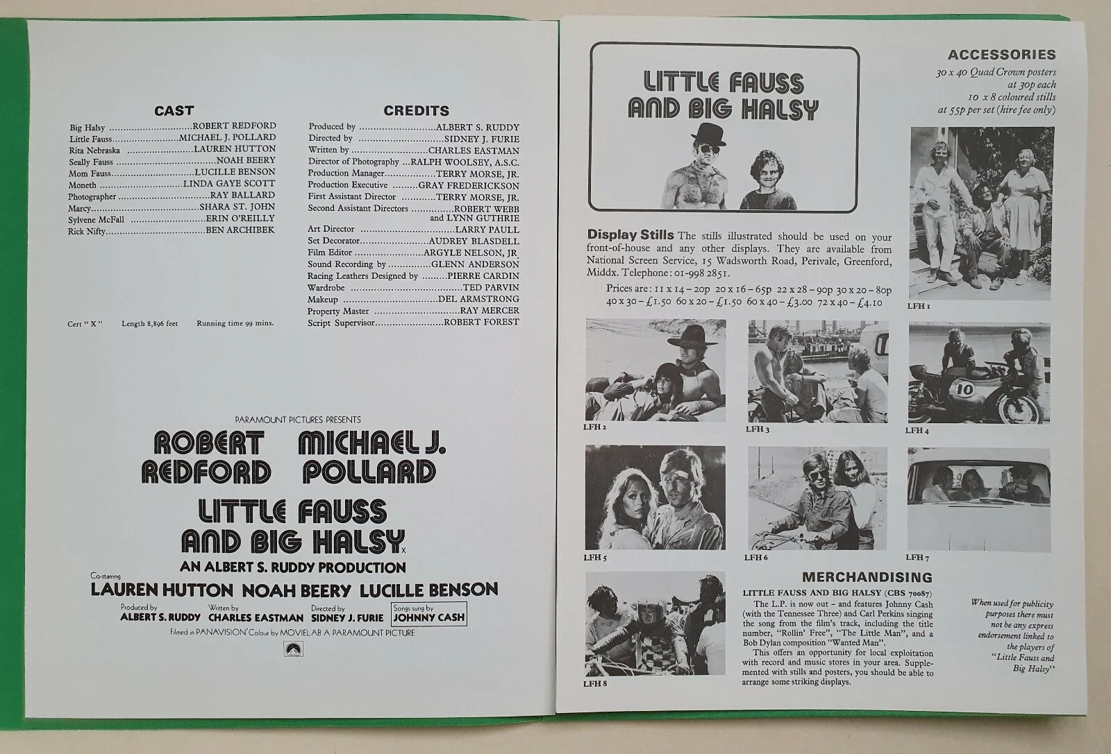 LITTLE FAUSS AND BIG HALSY - VINTAGE ORIGINAL 1970 UK PRESSBOOK - ROBERT REDFORD, изображение 4
