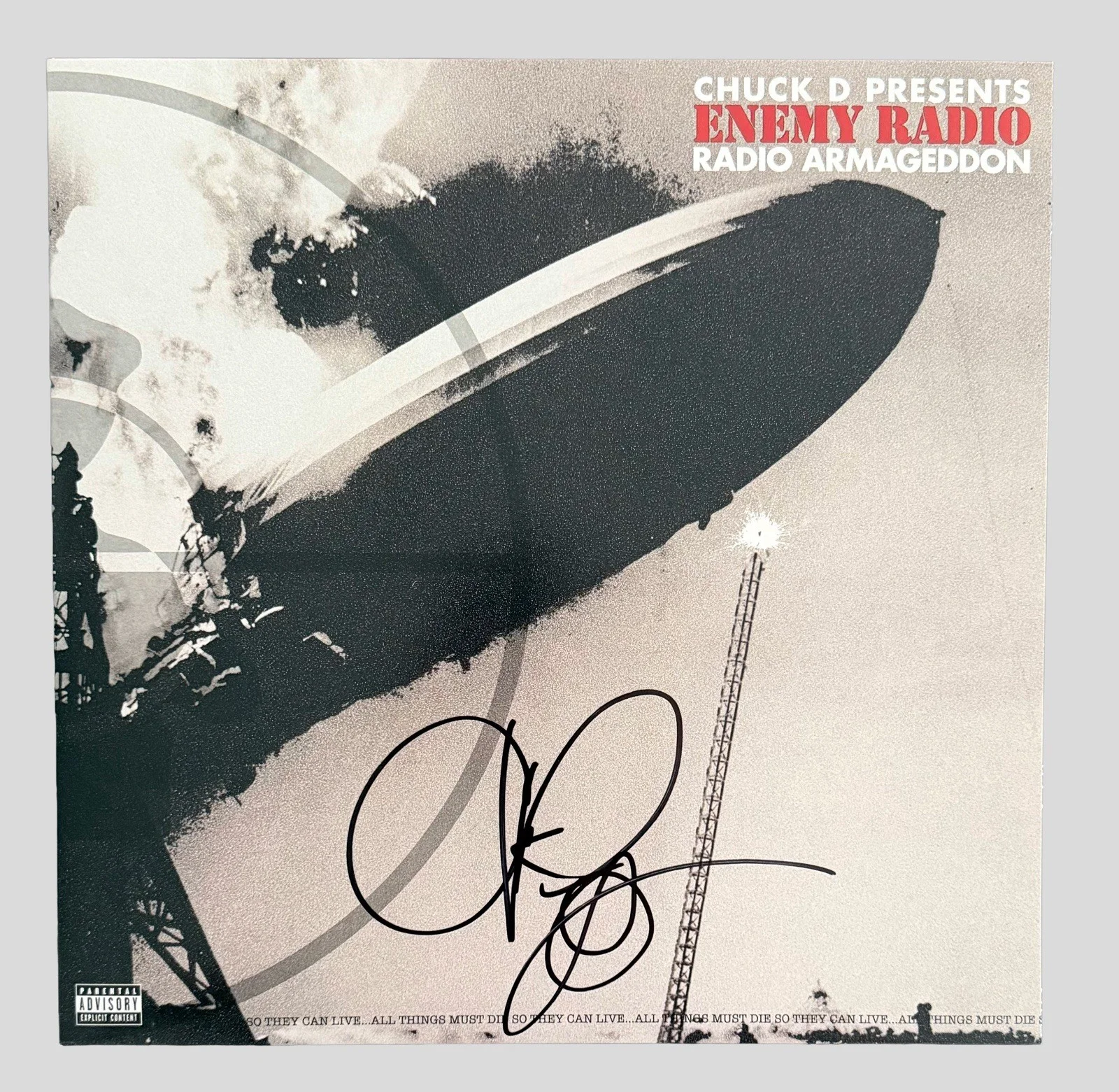 CHUCK D SIGNED ENEMY RADIO RADIO ARMAGEDDON VINYL PUBLIC ENEMY w/JSA COA!, image 2