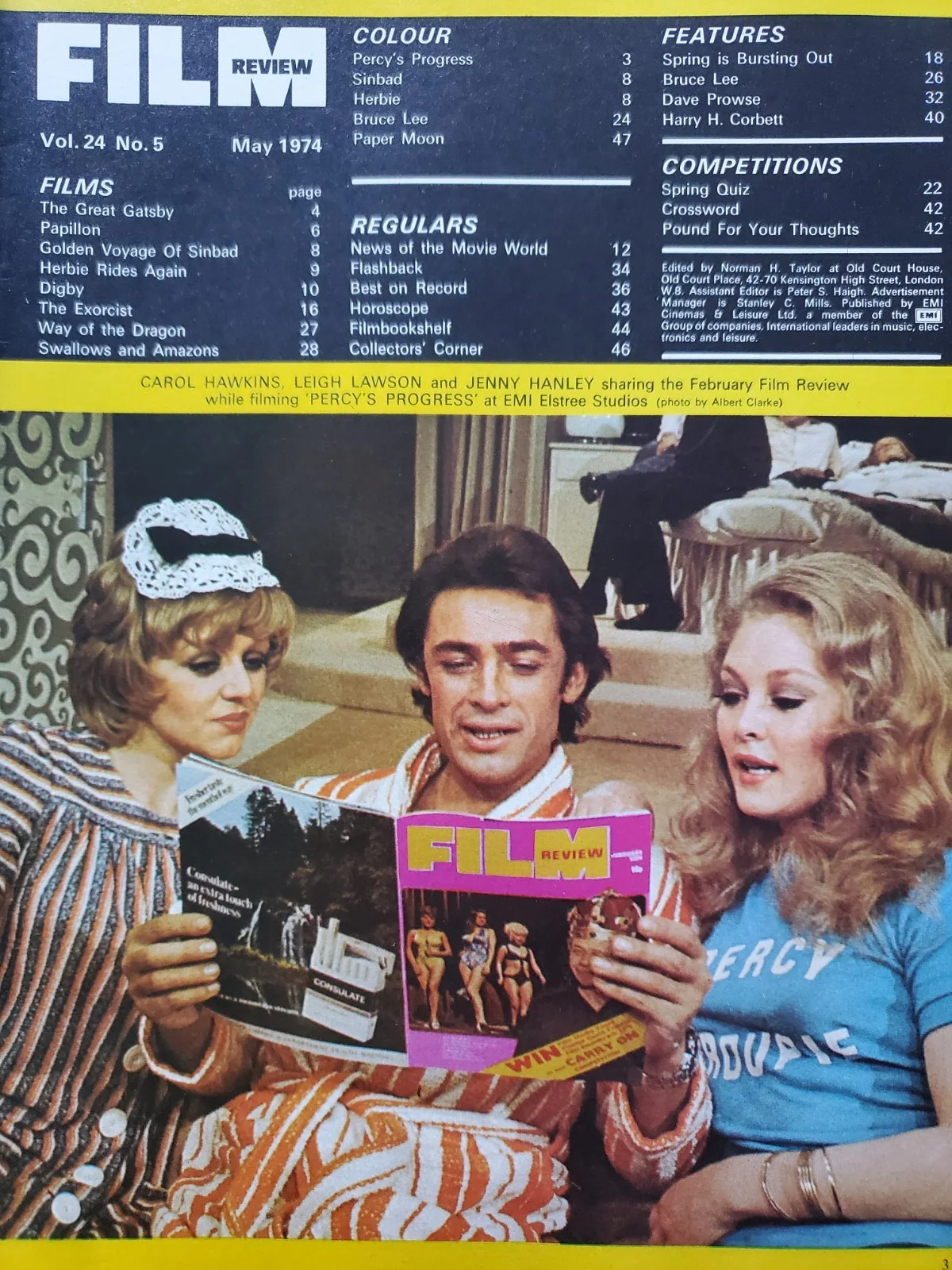 FILM REVIEW - BRUCE LEE / GOLDEN VOYAGE OF SINBAD / MAY 1974 / CROSSWORD CLIPPED, изображение 5