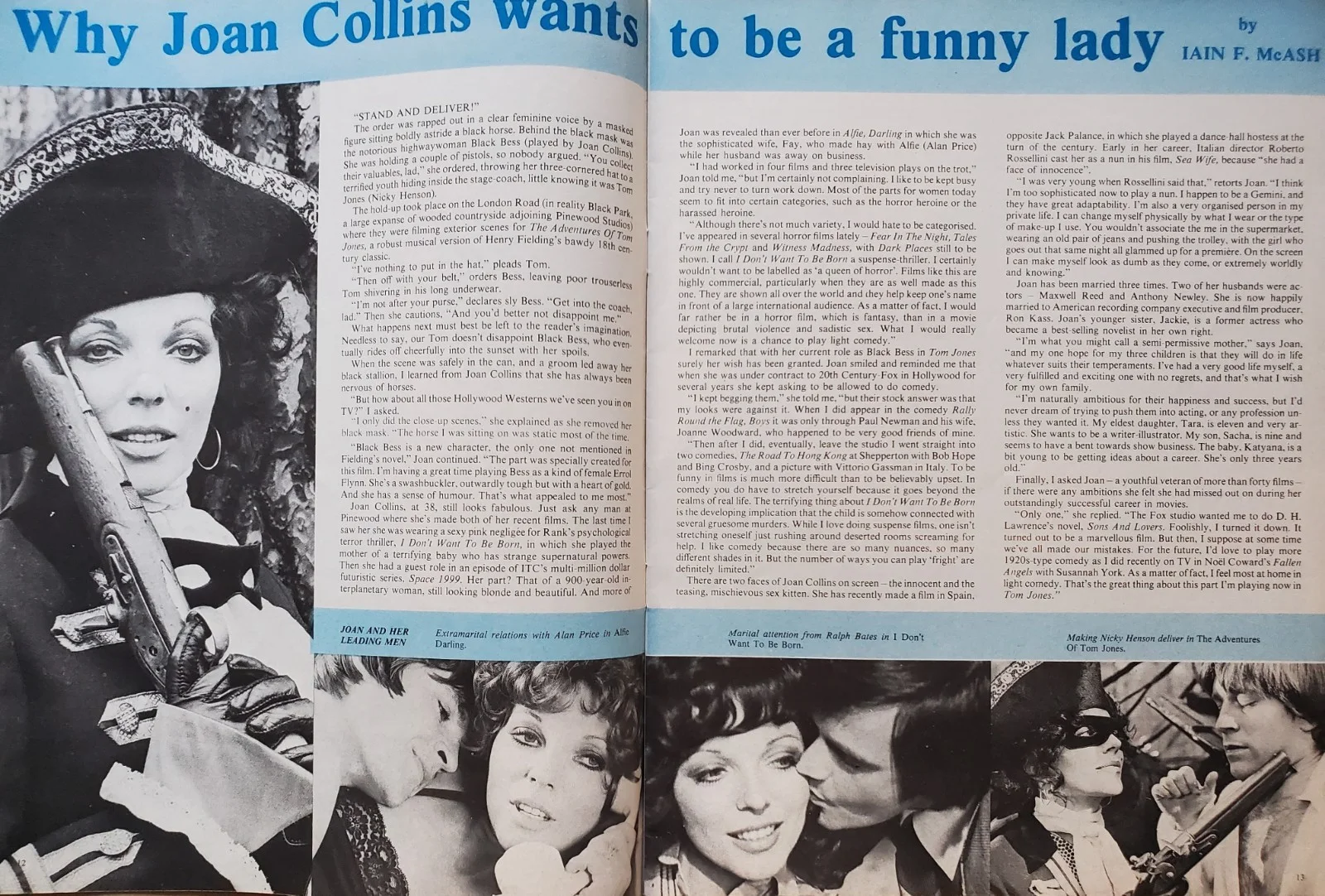 FILM REVIEW / JOAN COLLINS / CARRY ON / GODFATHER / JUL 1975 / CROSSWORD CLIPPED, изображение 2