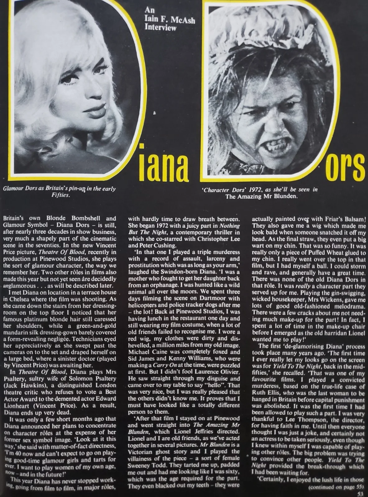 FILM REVIEW - TALES FROM THE CRYPT / DIANA DORS NOV 1972 / DAMAGED - PLEASE READ, изображение 5
