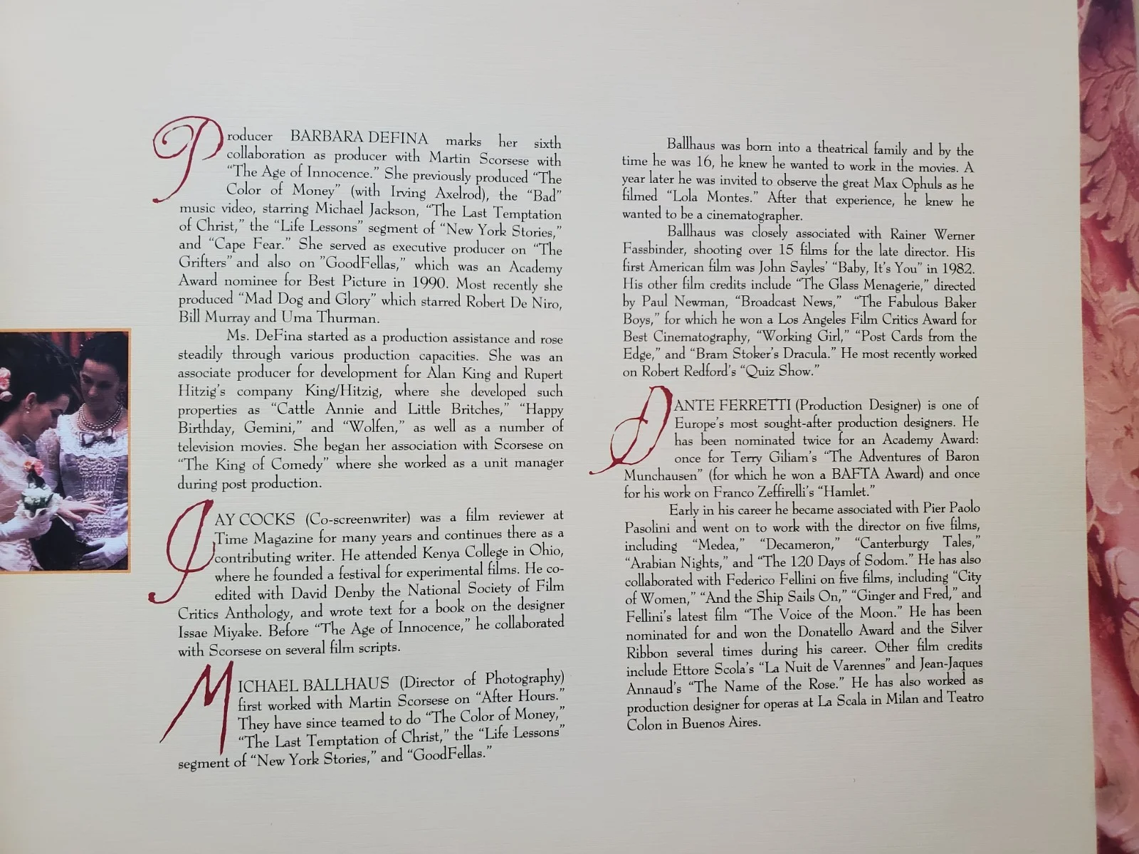 THE AGE OF INNOCENCE - ORIGINAL HIGH QUALITY SYNOPSIS BROCHURE MICHELLE PFEIFFER, image 5